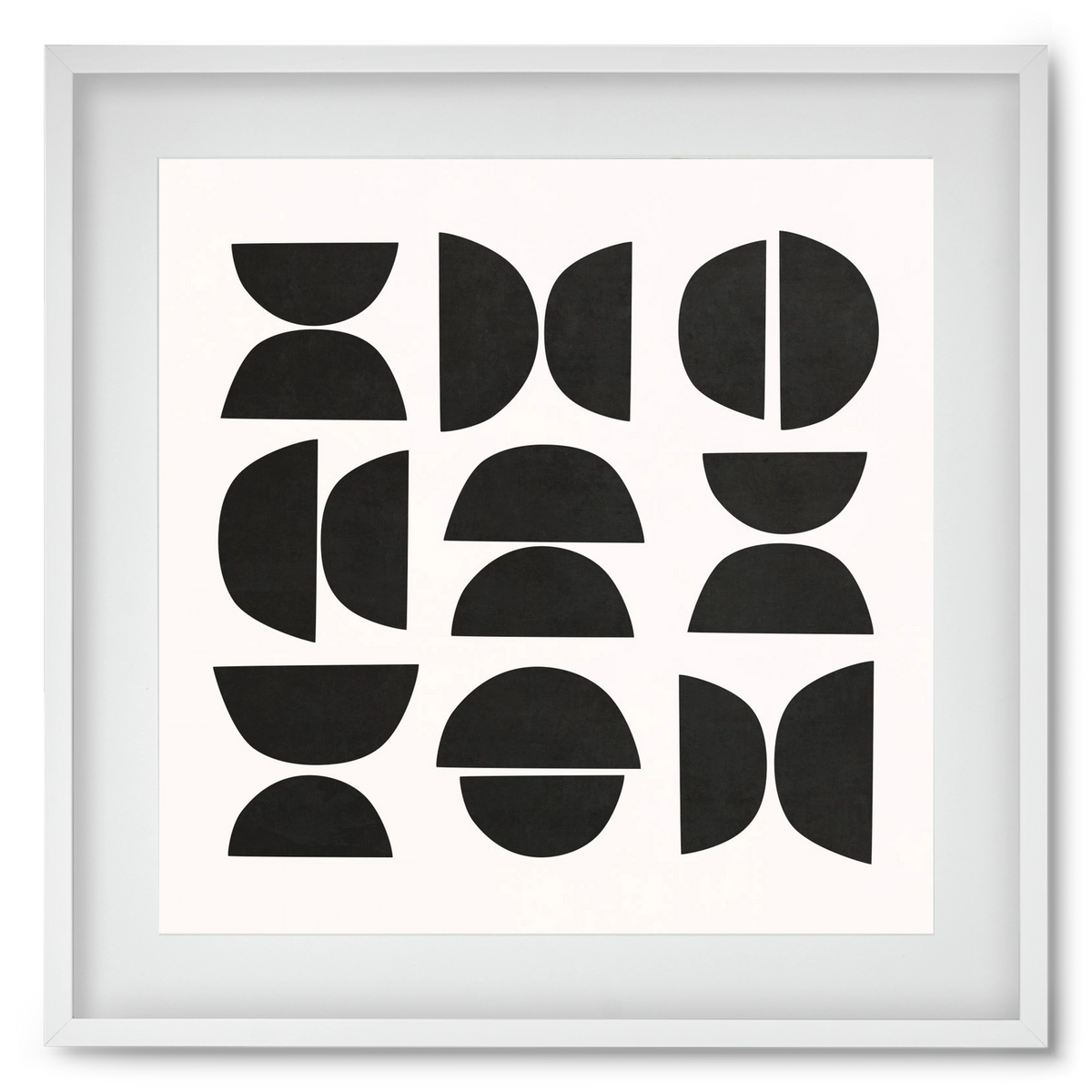 MINIMAL GEOMETIC ART 04, 50x50 cm (40x40 cm), Fehér keret, paszpartuval