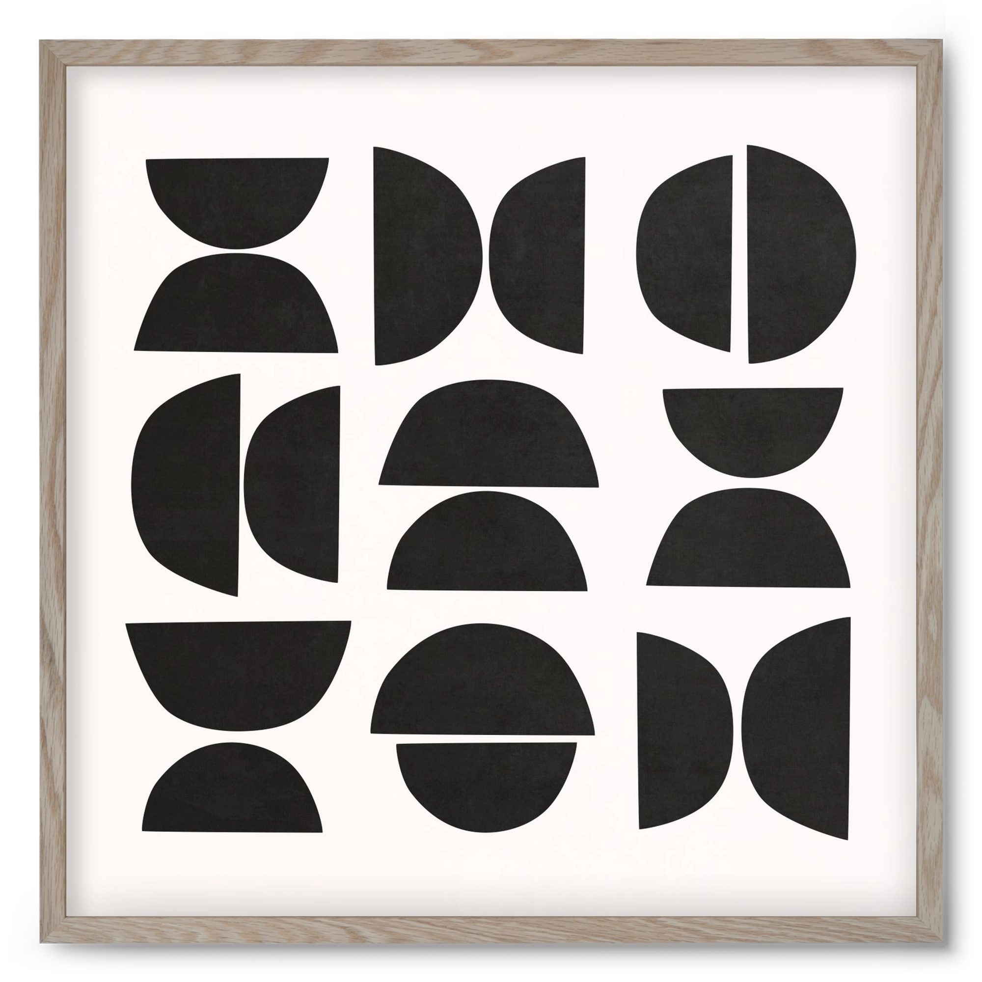 MINIMAL GEOMETIC ART 04, 50x50 cm (50x50 cm), Tölgy keret