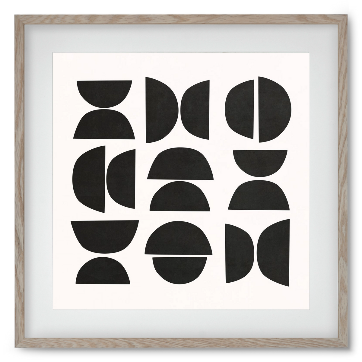 MINIMAL GEOMETIC ART 04, 50x50 cm (40x40 cm), Tölgy keret, paszpartuval