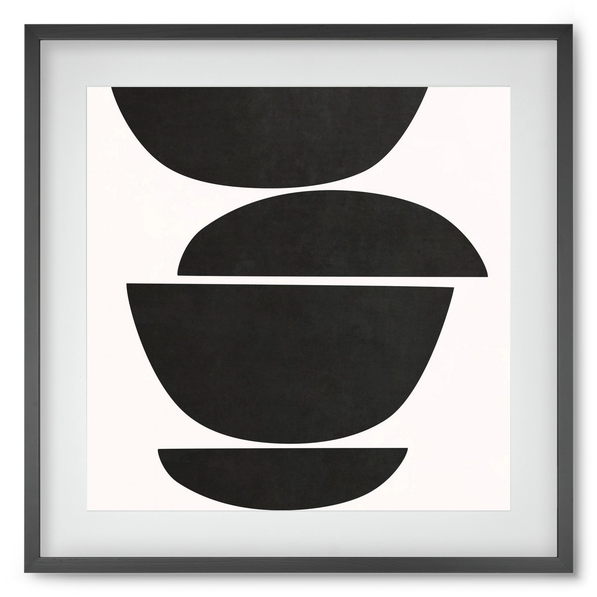 ABSTRACT ART - GEOMETRIC SHAPES 05, 50x50 cm (40x40 cm), Fekete keret, paszpartuval