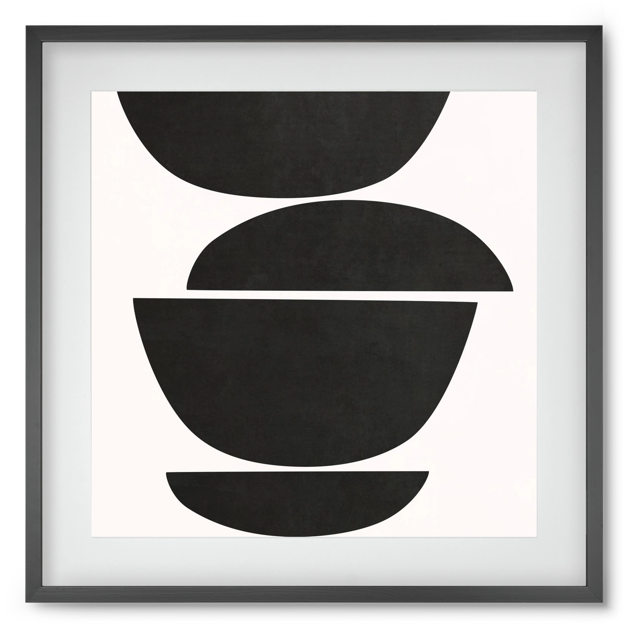 ABSTRACT ART - GEOMETRIC SHAPES 05, 50x50 cm (40x40 cm), Fekete keret, paszpartuval