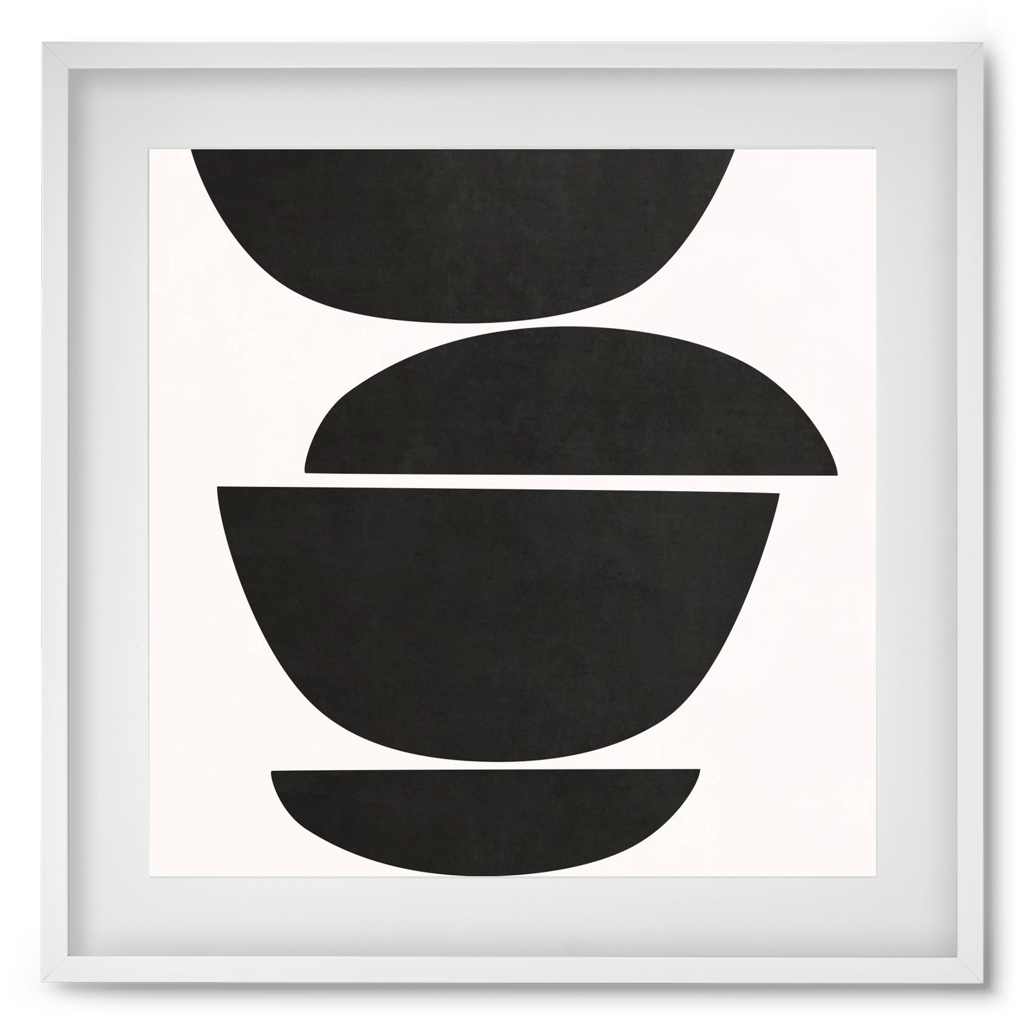 ABSTRACT ART - GEOMETRIC SHAPES 05, 50x50 cm (40x40 cm), Fehér keret, paszpartuval