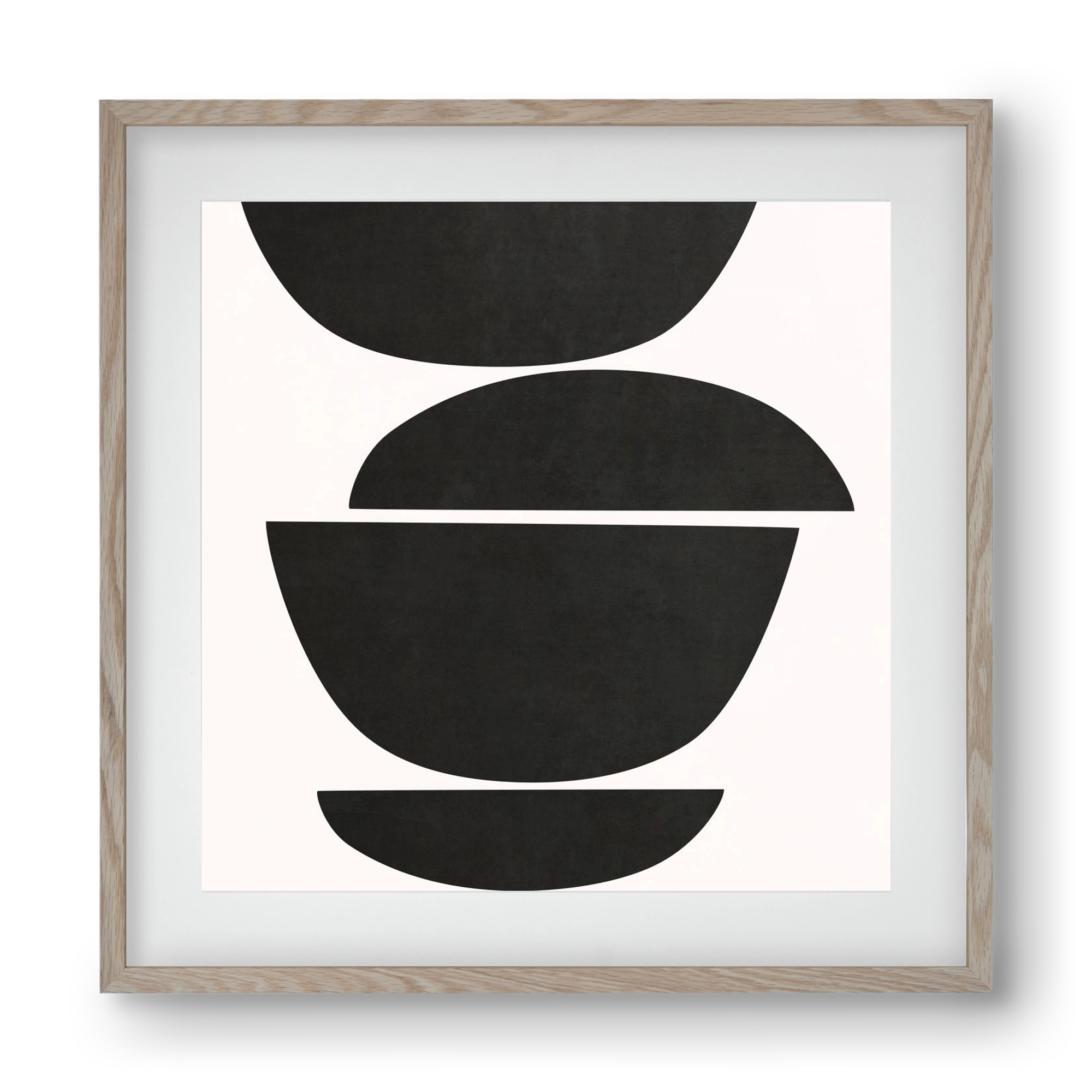 ABSTRACT ART - GEOMETRIC SHAPES 05, 40x40 cm (30x30 cm), Tölgy keret, paszpartuval