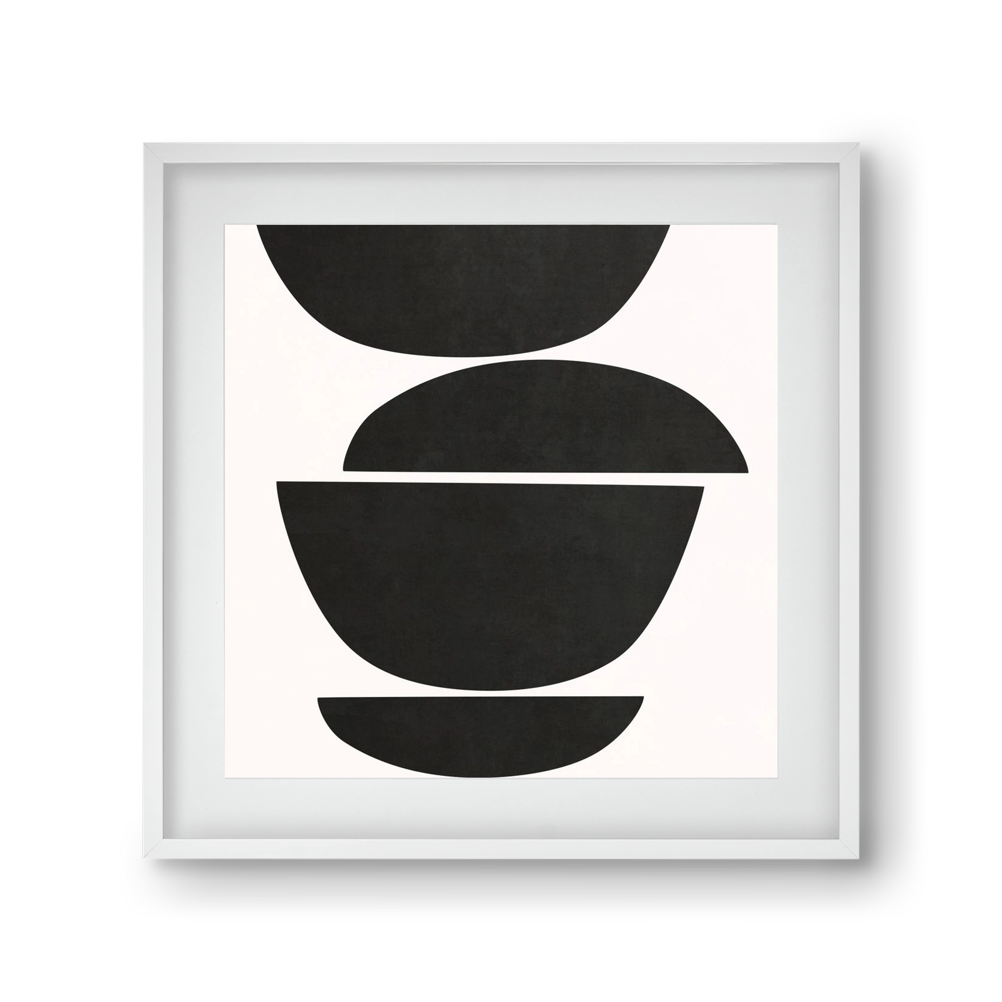 ABSTRACT ART - GEOMETRIC SHAPES 05, 30x30 cm (20x20 cm), Fehér keret, paszpartuval