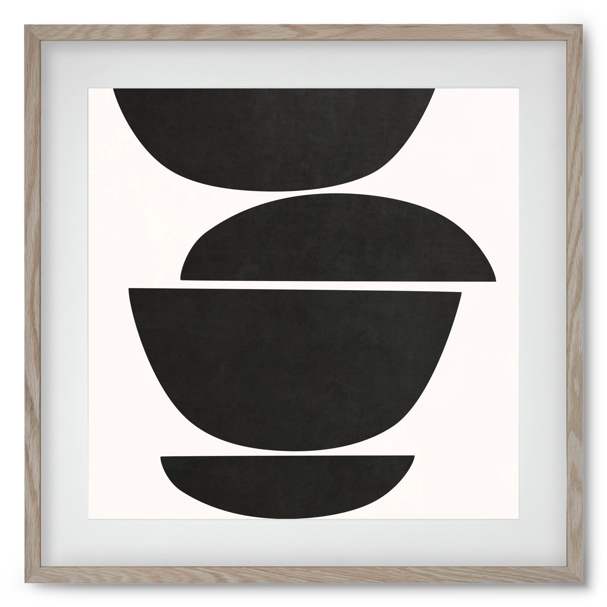 ABSTRACT ART - GEOMETRIC SHAPES 05, 50x50 cm (40x40 cm), Tölgy keret, paszpartuval