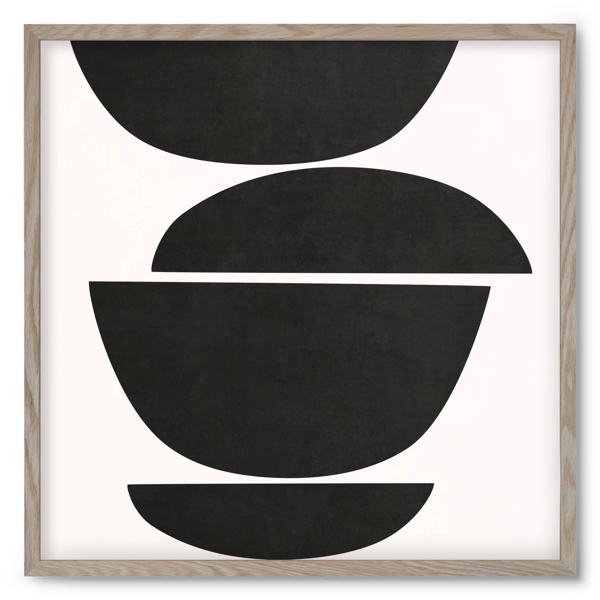 ABSTRACT ART - GEOMETRIC SHAPES 05, 50x50 cm (50x50 cm), Tölgy keret