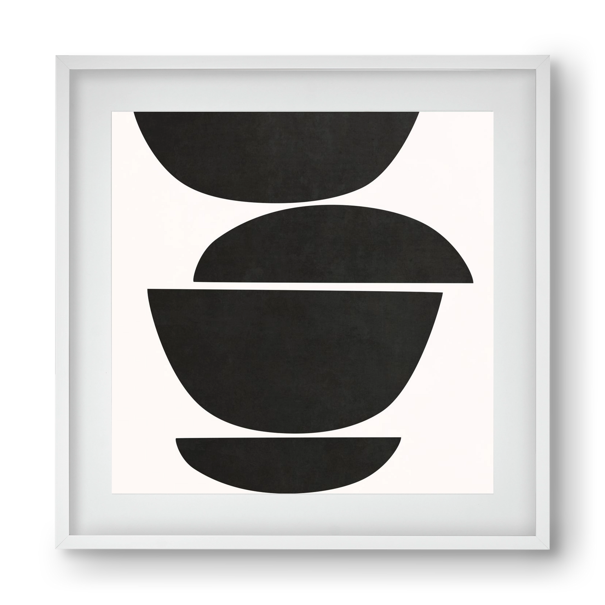 ABSTRACT ART - GEOMETRIC SHAPES 05, 40x40 cm (30x30 cm), Fehér keret, paszpartuval