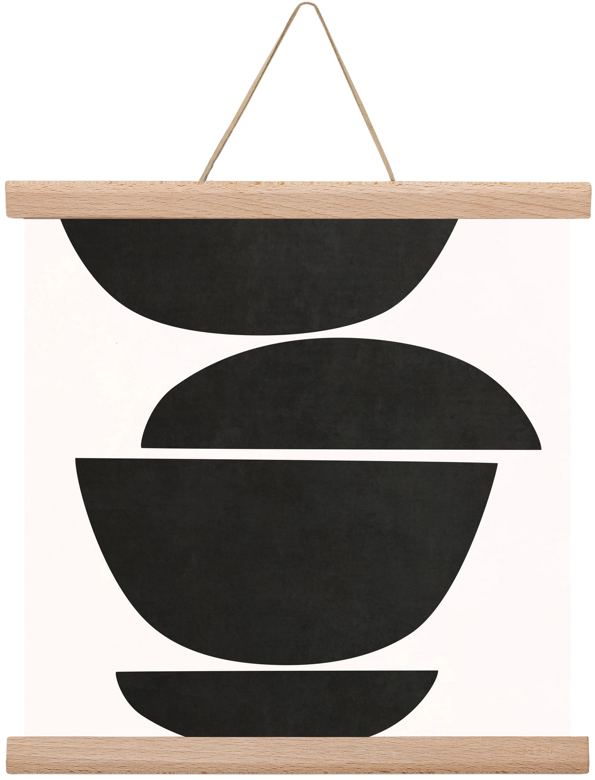 ABSTRACT ART - GEOMETRIC SHAPES 05, 30x30 cm (30x30 cm), Tölgy akasztó