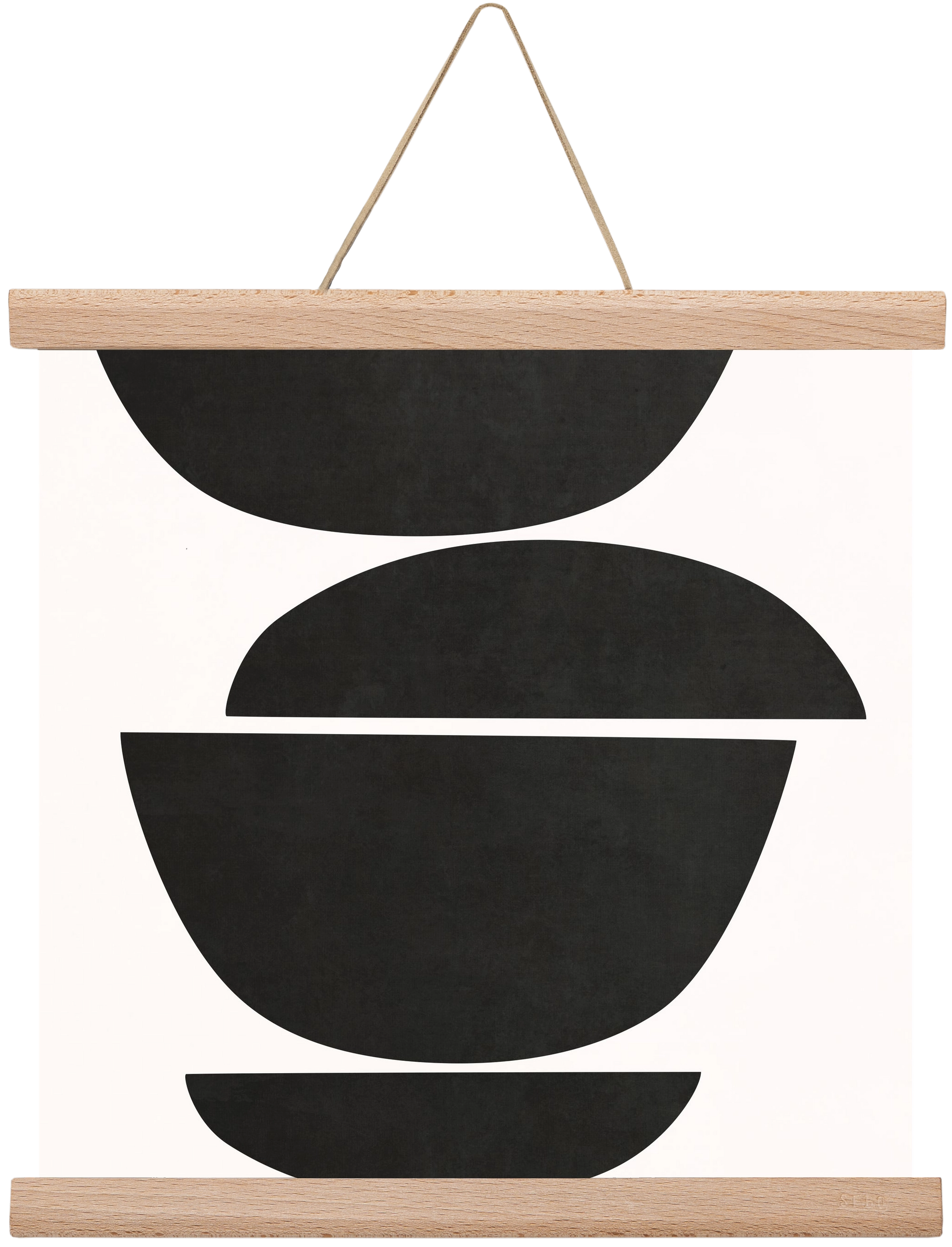 ABSTRACT ART - GEOMETRIC SHAPES 05, 30x30 cm (30x30 cm), Tölgy akasztó