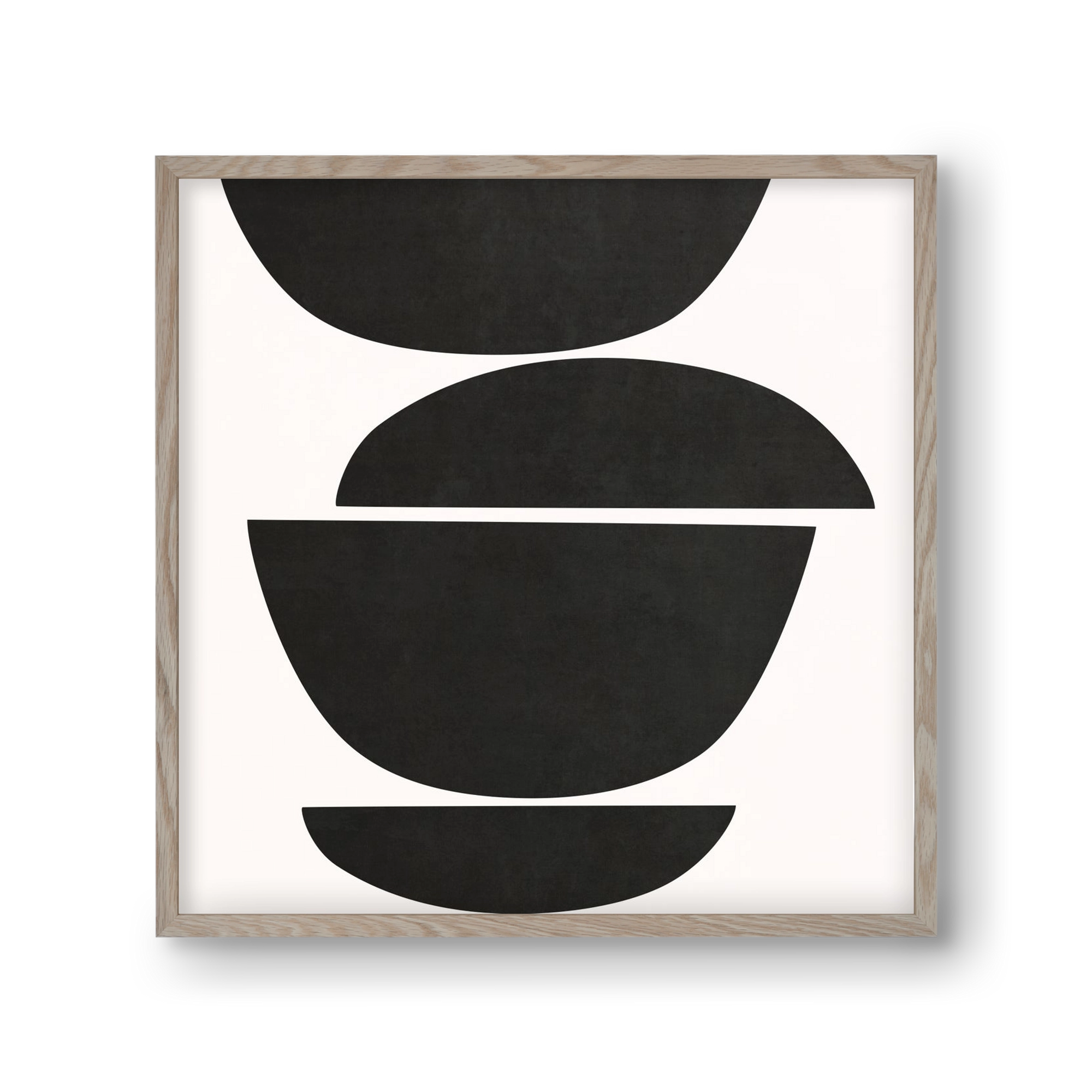 ABSTRACT ART - GEOMETRIC SHAPES 05, 30x30 cm (30x30 cm), Tölgy keret