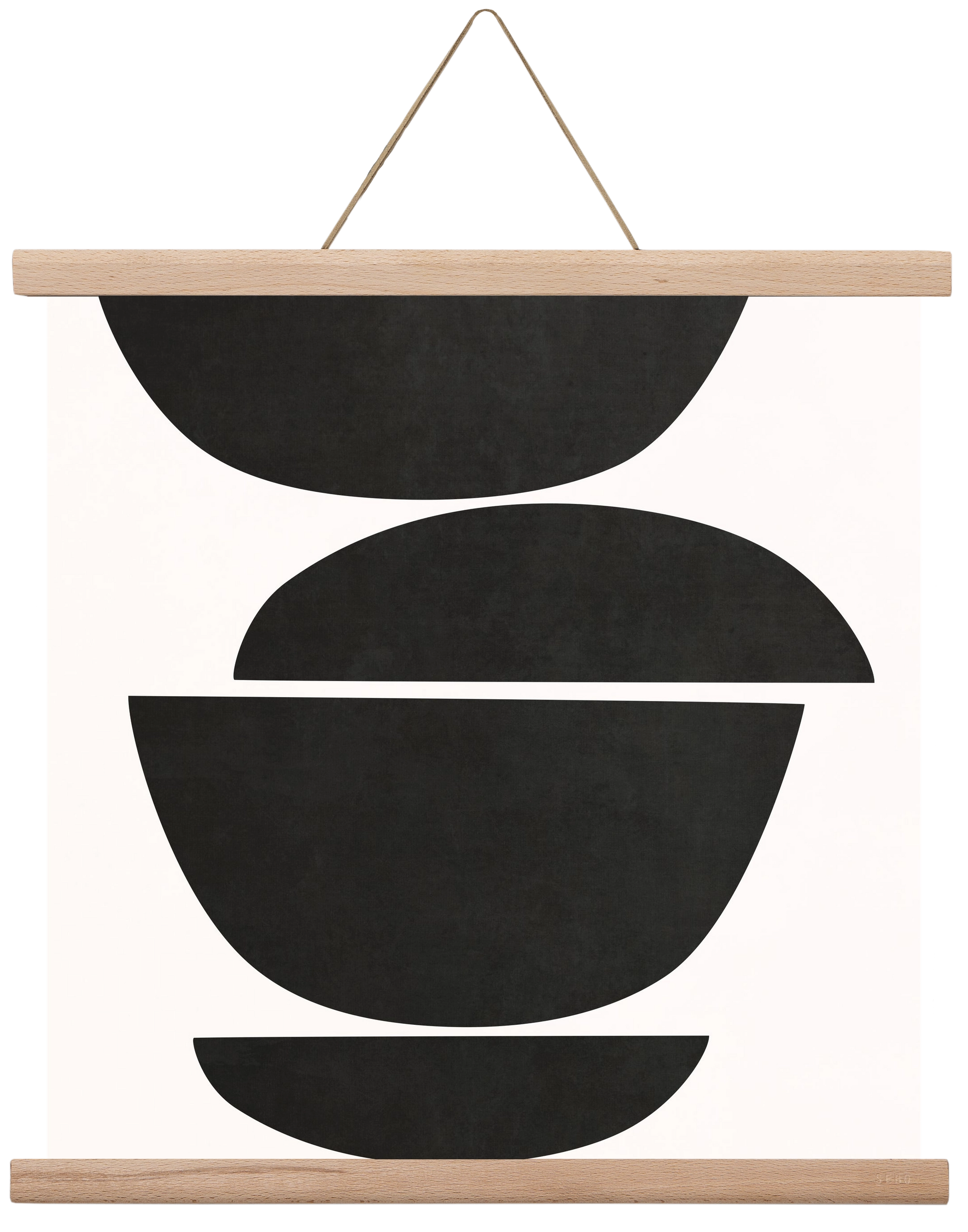 ABSTRACT ART - GEOMETRIC SHAPES 05, 40x40 cm (40x40 cm), Tölgy akasztó