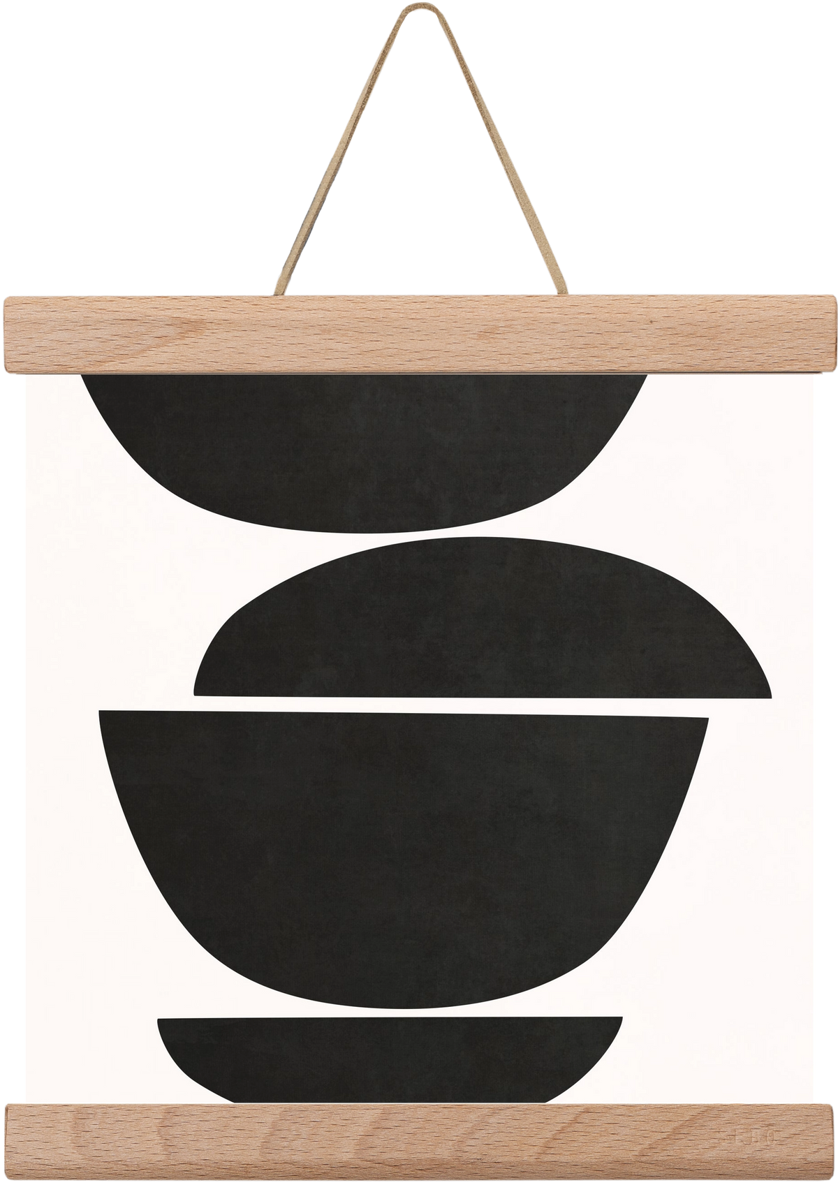 ABSTRACT ART - GEOMETRIC SHAPES 05, 20x20 cm (20x20 cm), Tölgy akasztó