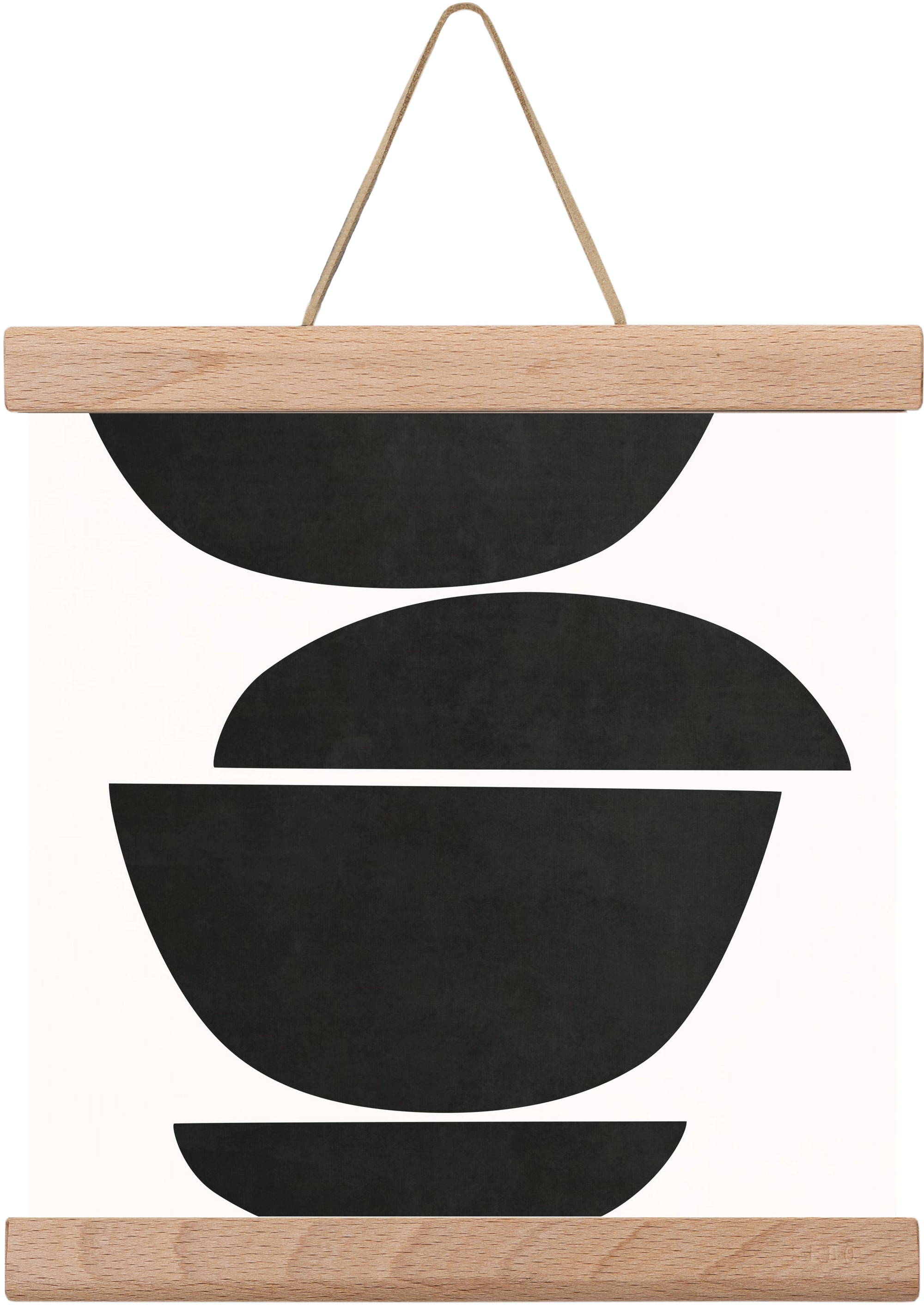 ABSTRACT ART - GEOMETRIC SHAPES 05, 20x20 cm (20x20 cm), Tölgy akasztó