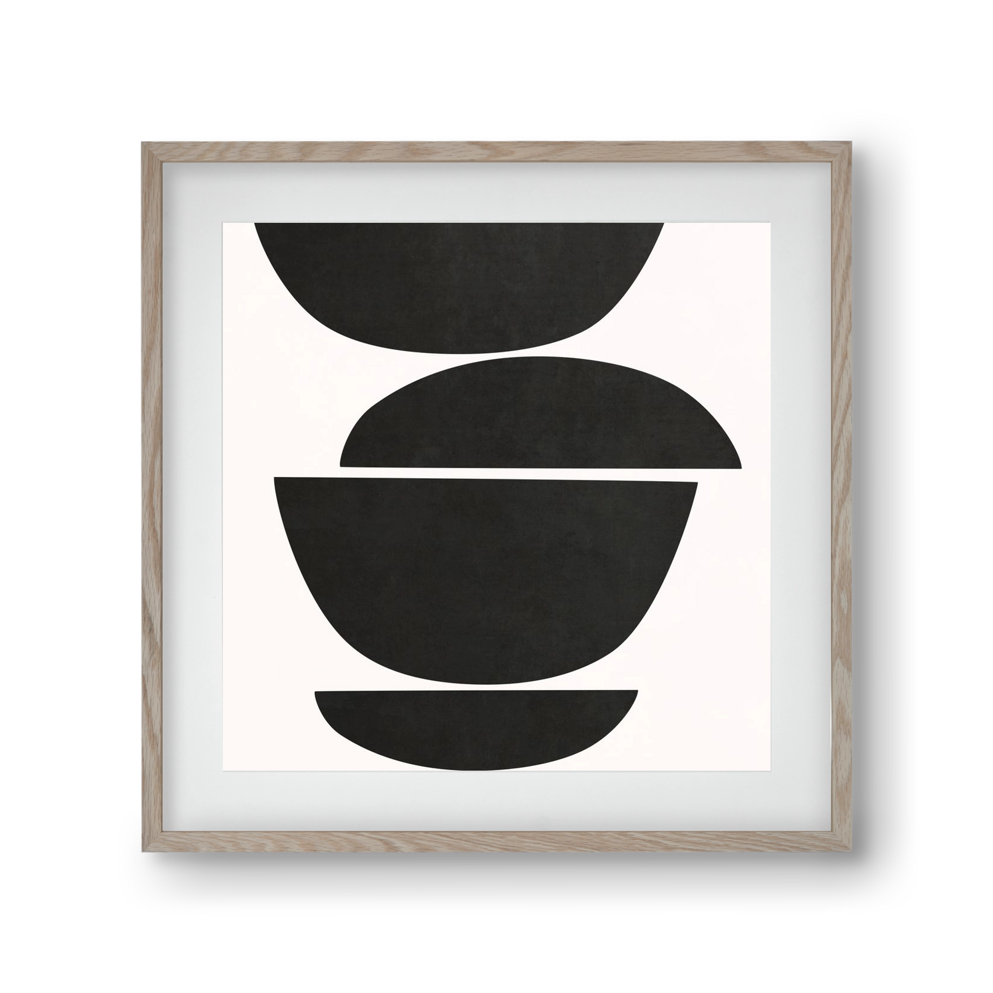 ABSTRACT ART - GEOMETRIC SHAPES 05, 30x30 cm (20x20 cm), Tölgy keret, paszpartuval