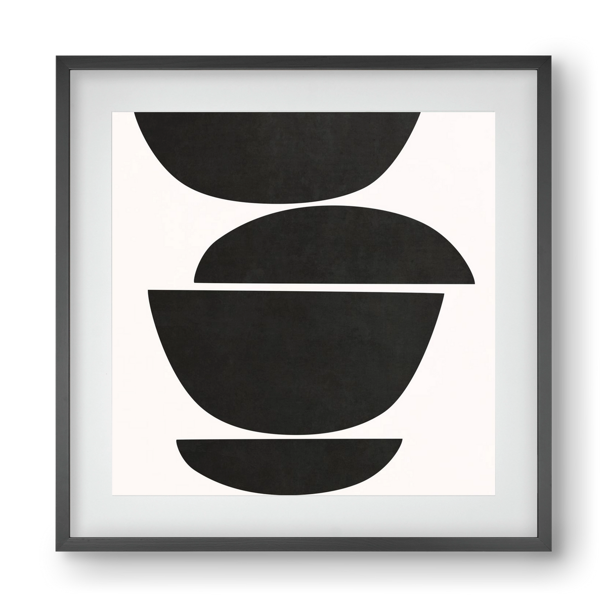 ABSTRACT ART - GEOMETRIC SHAPES 05, 40x40 cm (30x30 cm), Fekete keret, paszpartuval