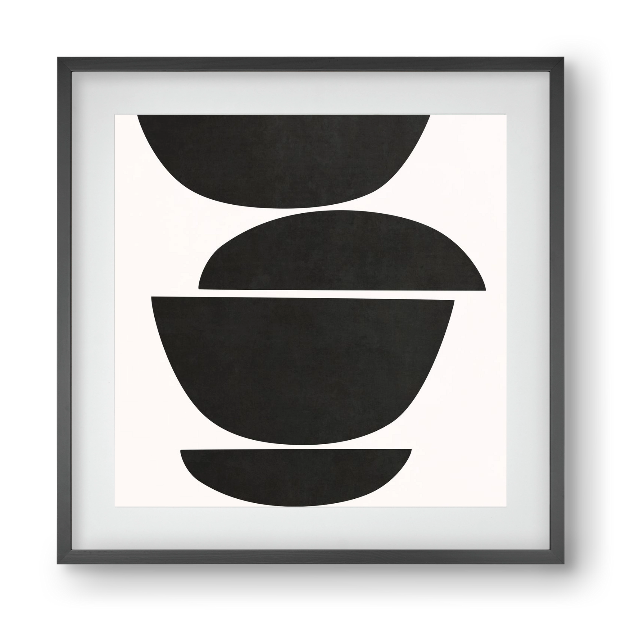 ABSTRACT ART - GEOMETRIC SHAPES 05, 40x40 cm (30x30 cm), Fekete keret, paszpartuval