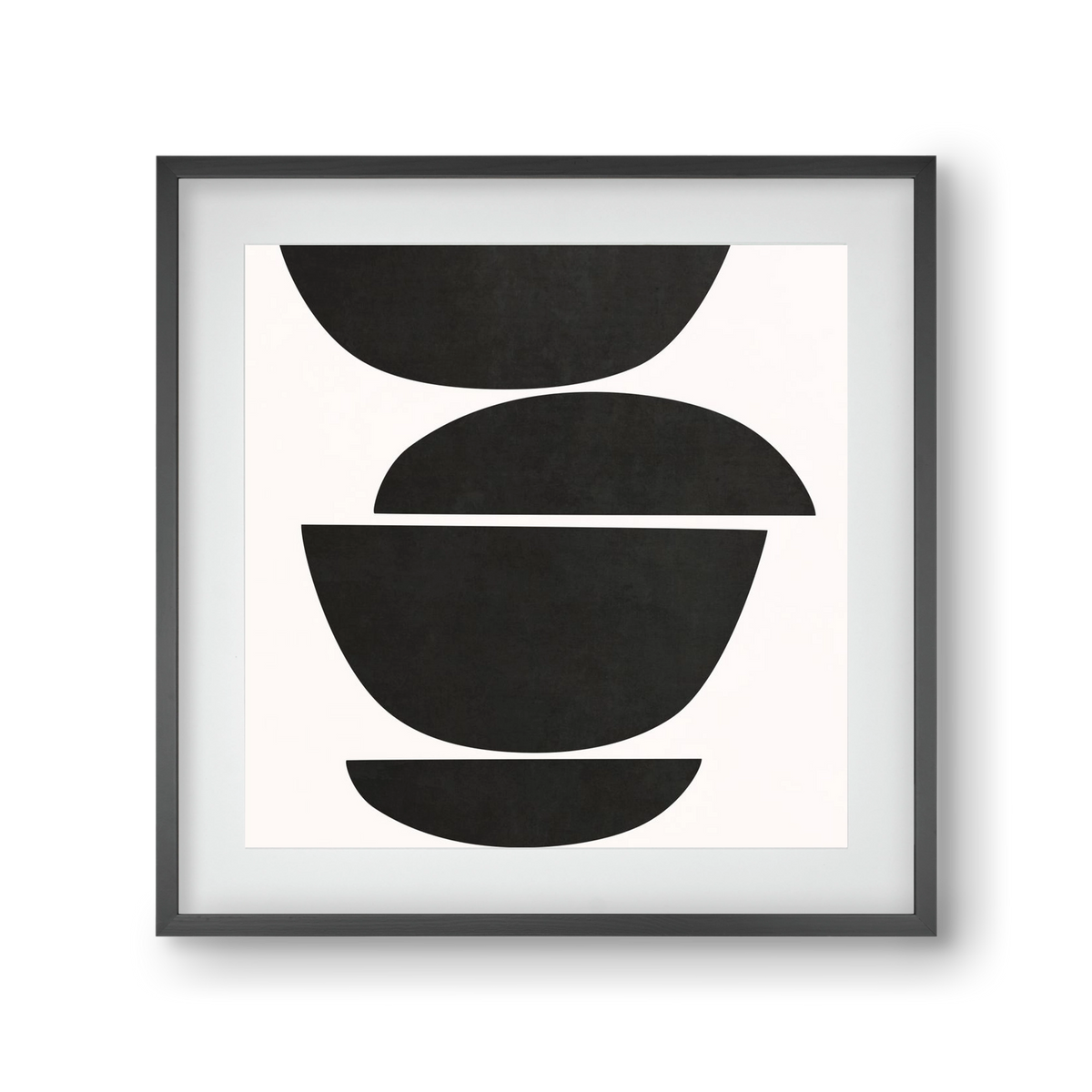 ABSTRACT ART - GEOMETRIC SHAPES 05, 30x30 cm (20x20 cm), Fekete keret, paszpartuval