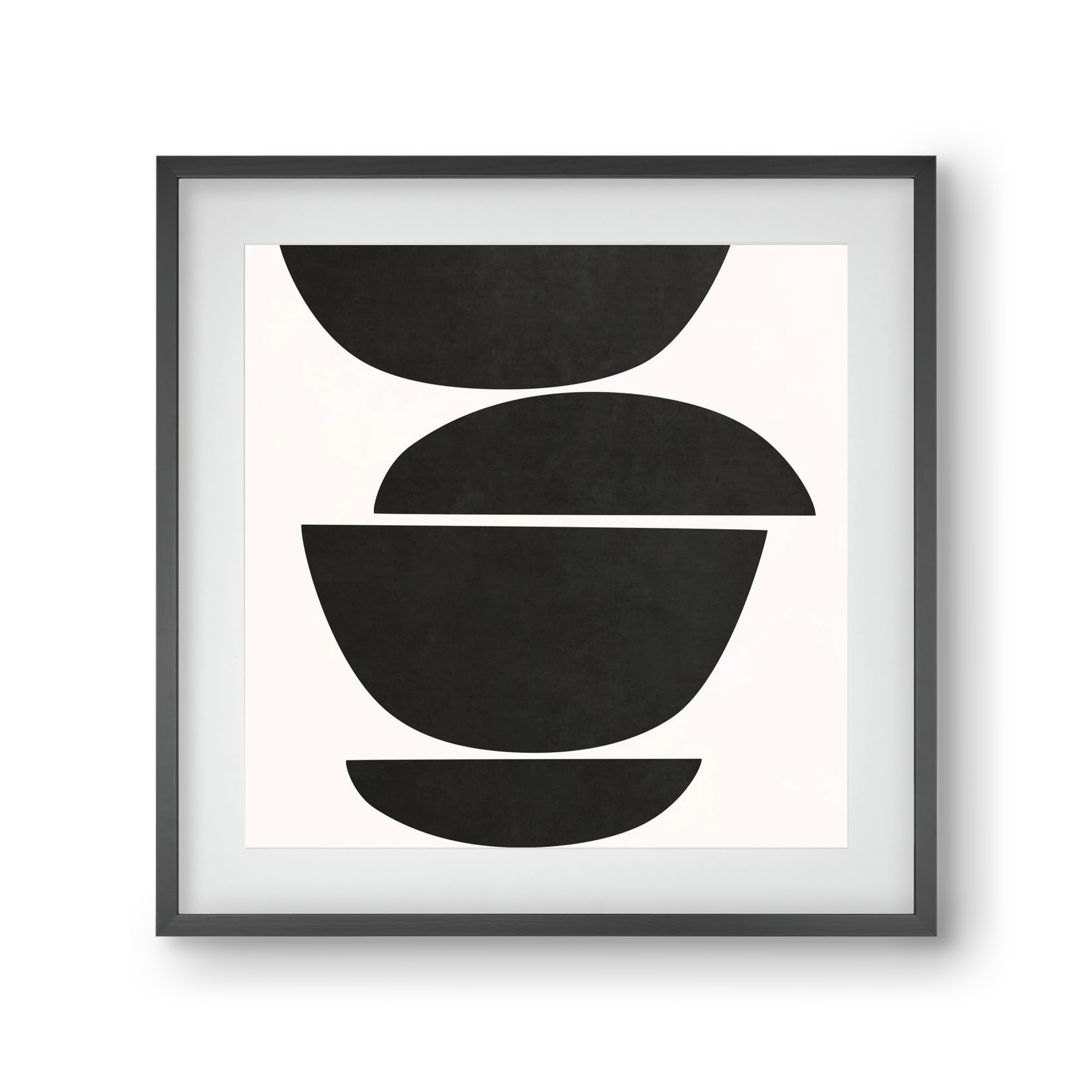 ABSTRACT ART - GEOMETRIC SHAPES 05, 30x30 cm (20x20 cm), Fekete keret, paszpartuval