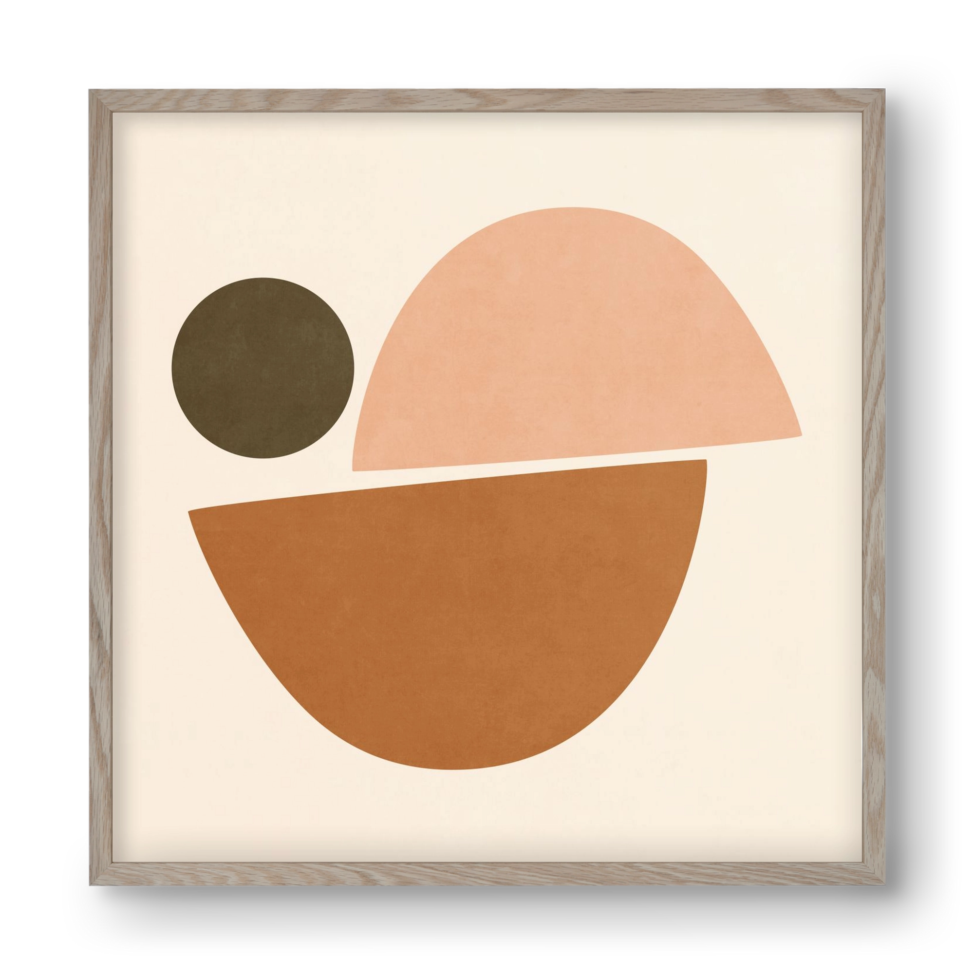 ABSTRACT ART - GEOMETRIC SHAPES 06, 40x40 cm (40x40 cm), Tölgy keret