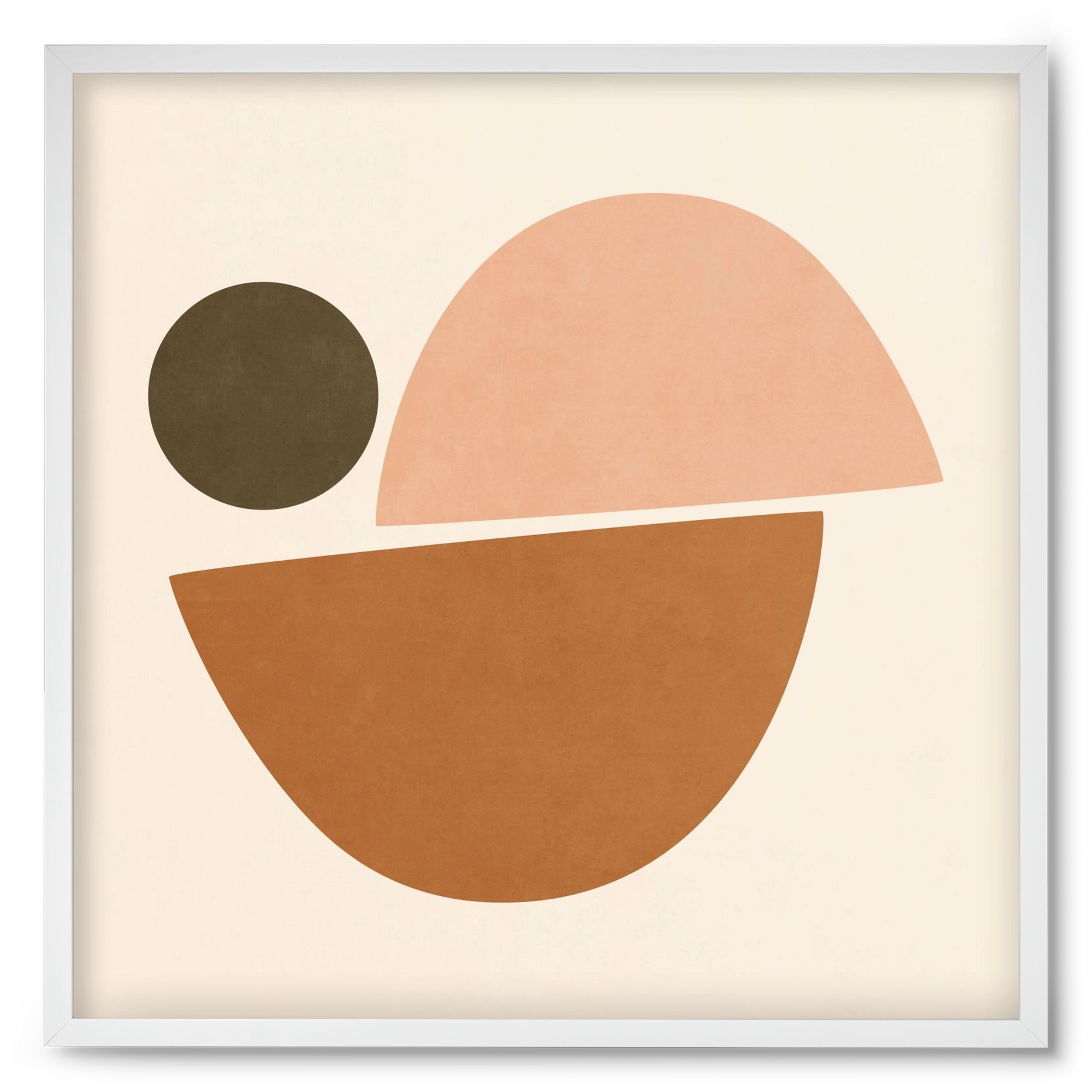 ABSTRACT ART - GEOMETRIC SHAPES 06, 50x50 cm (50x50 cm), Fehér keret