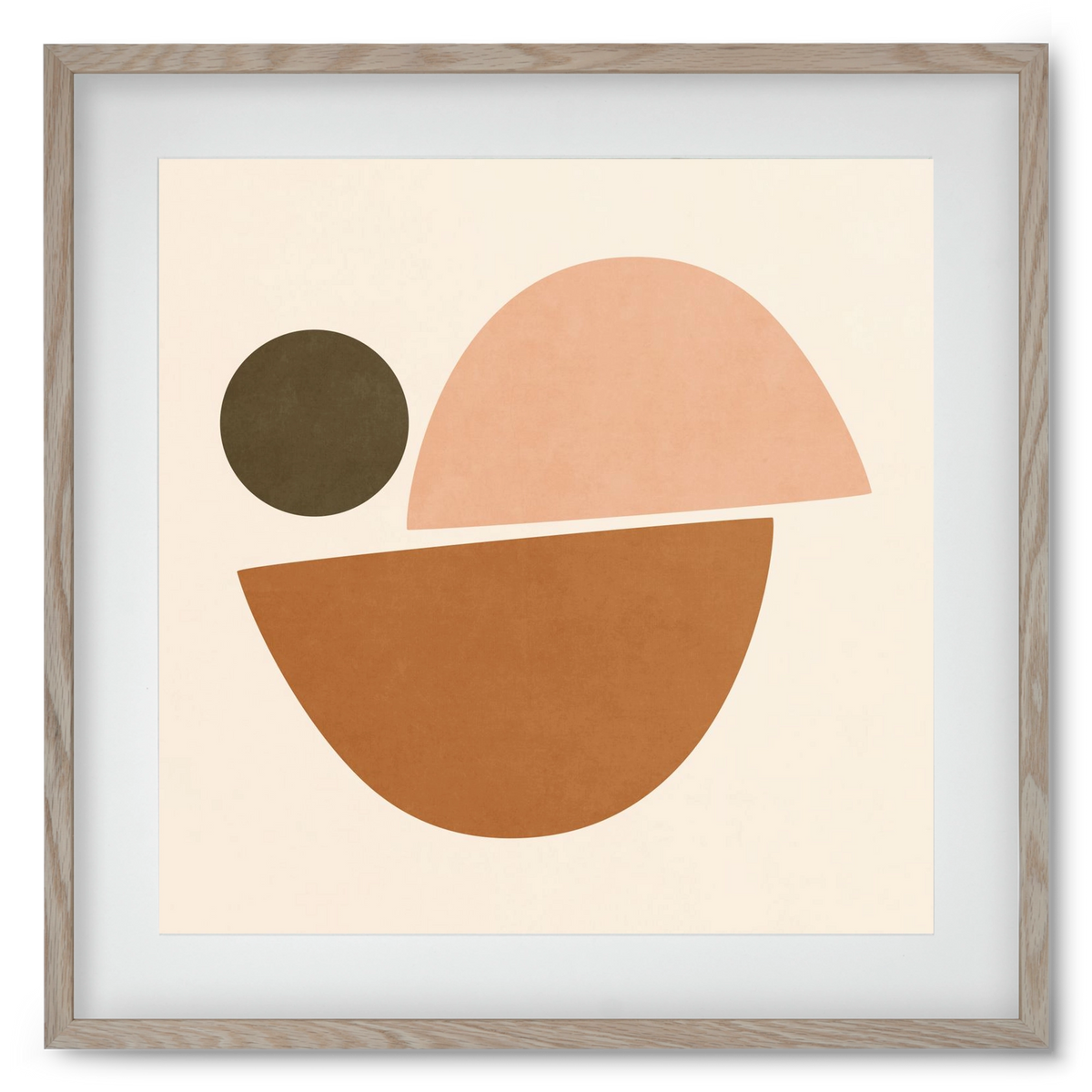 ABSTRACT ART - GEOMETRIC SHAPES 06, 50x50 cm (40x40 cm), Tölgy keret, paszpartuval