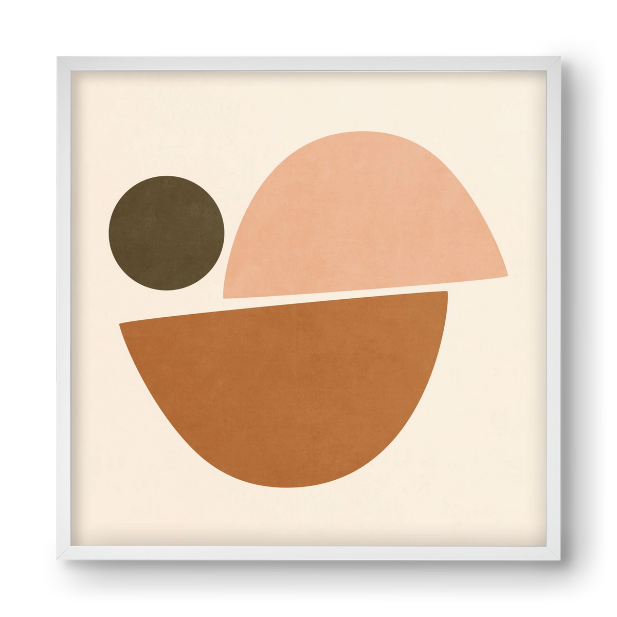 ABSTRACT ART - GEOMETRIC SHAPES 06, 40x40 cm (40x40 cm), Fehér keret