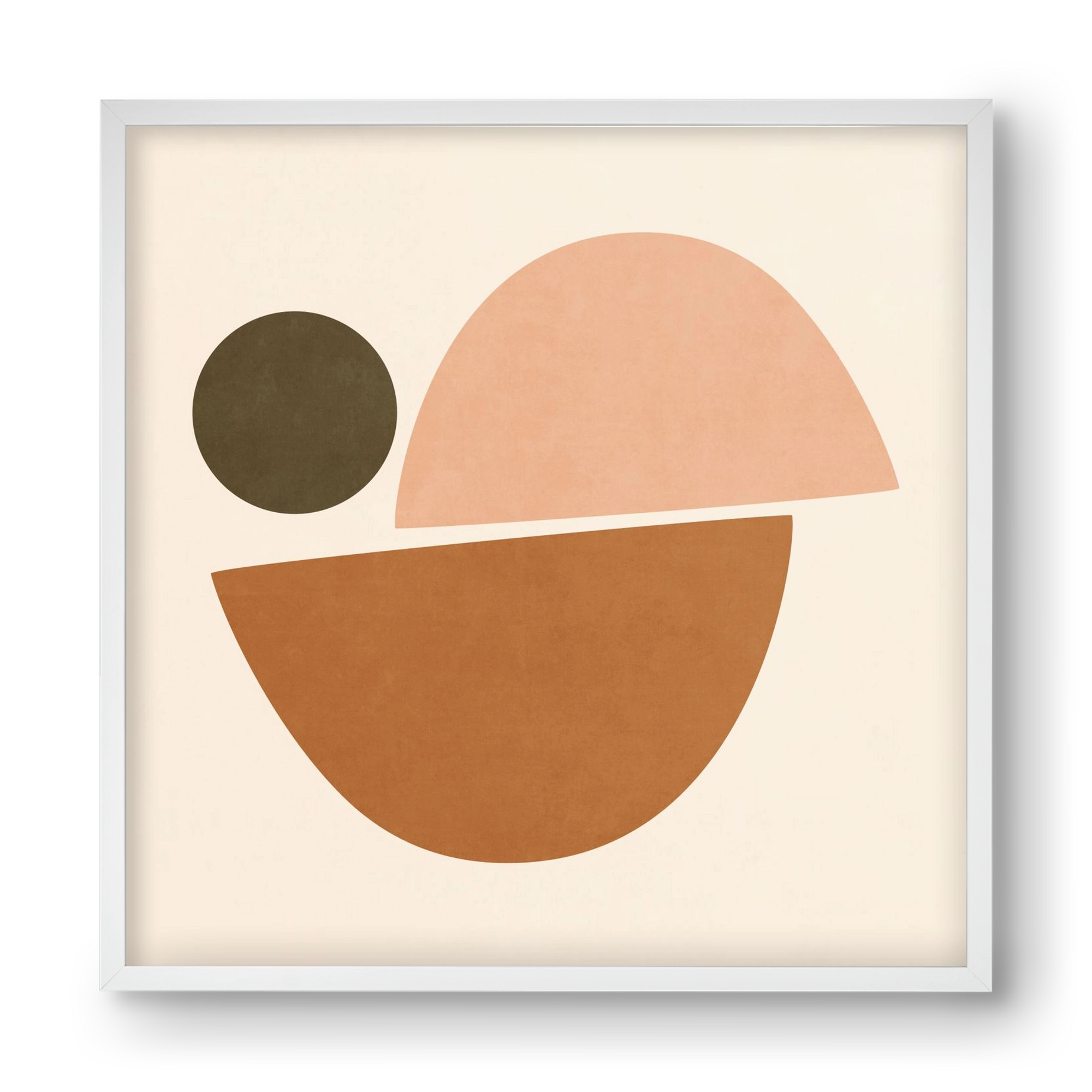 ABSTRACT ART - GEOMETRIC SHAPES 06, 40x40 cm (40x40 cm), Fehér keret