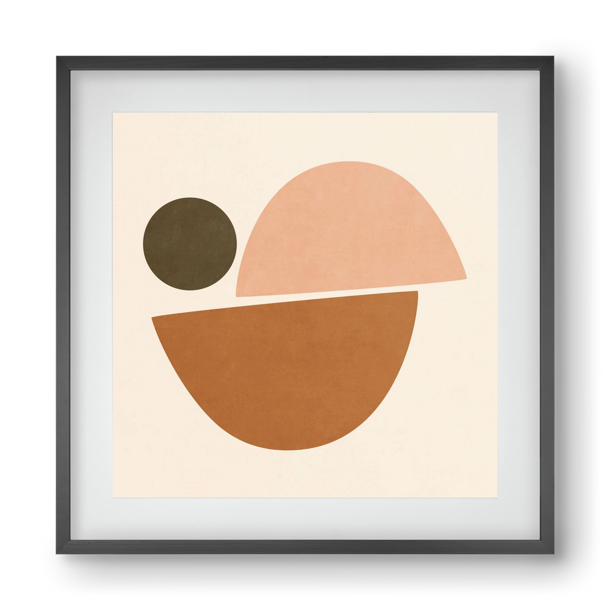 ABSTRACT ART - GEOMETRIC SHAPES 06, 40x40 cm (30x30 cm), Fekete keret, paszpartuval