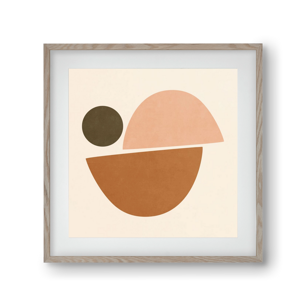 ABSTRACT ART - GEOMETRIC SHAPES 06, 30x30 cm (20x20 cm), Tölgy keret, paszpartuval