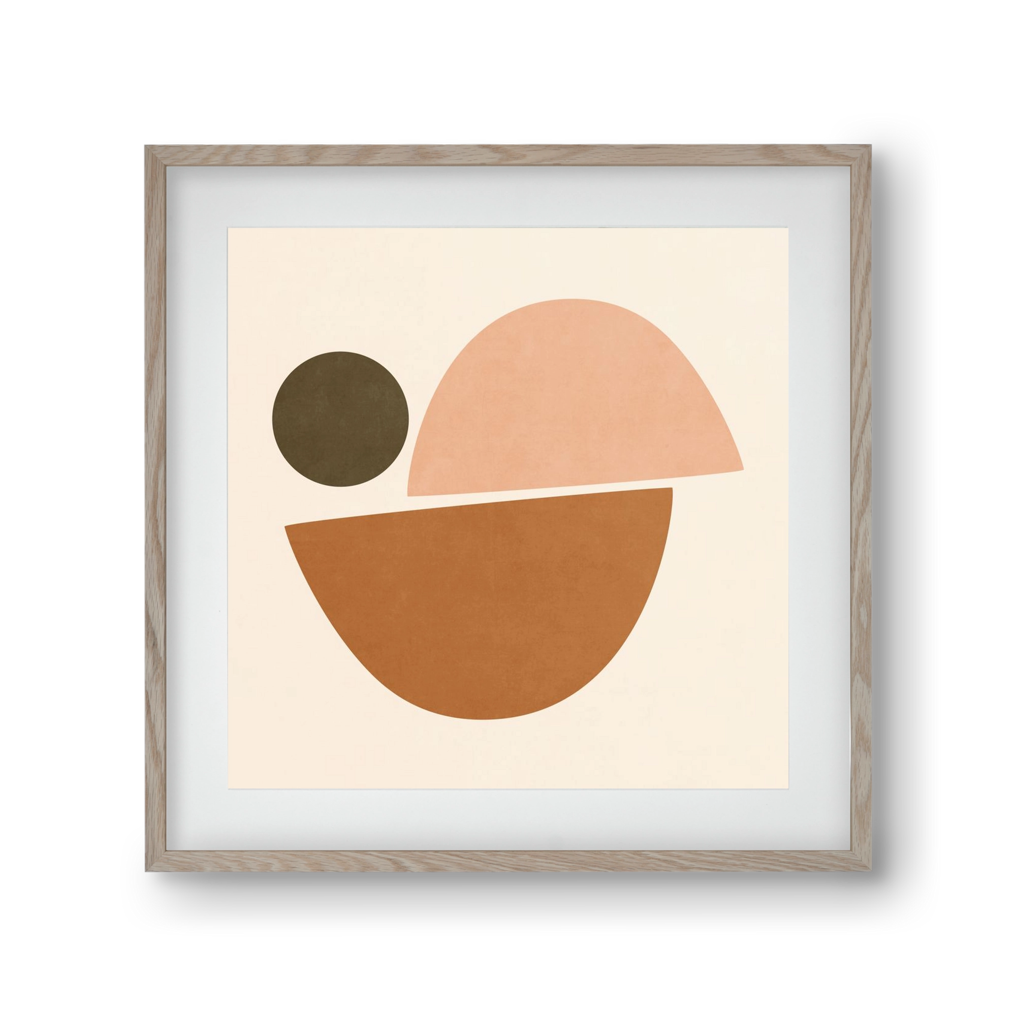 ABSTRACT ART - GEOMETRIC SHAPES 06, 30x30 cm (20x20 cm), Tölgy keret, paszpartuval