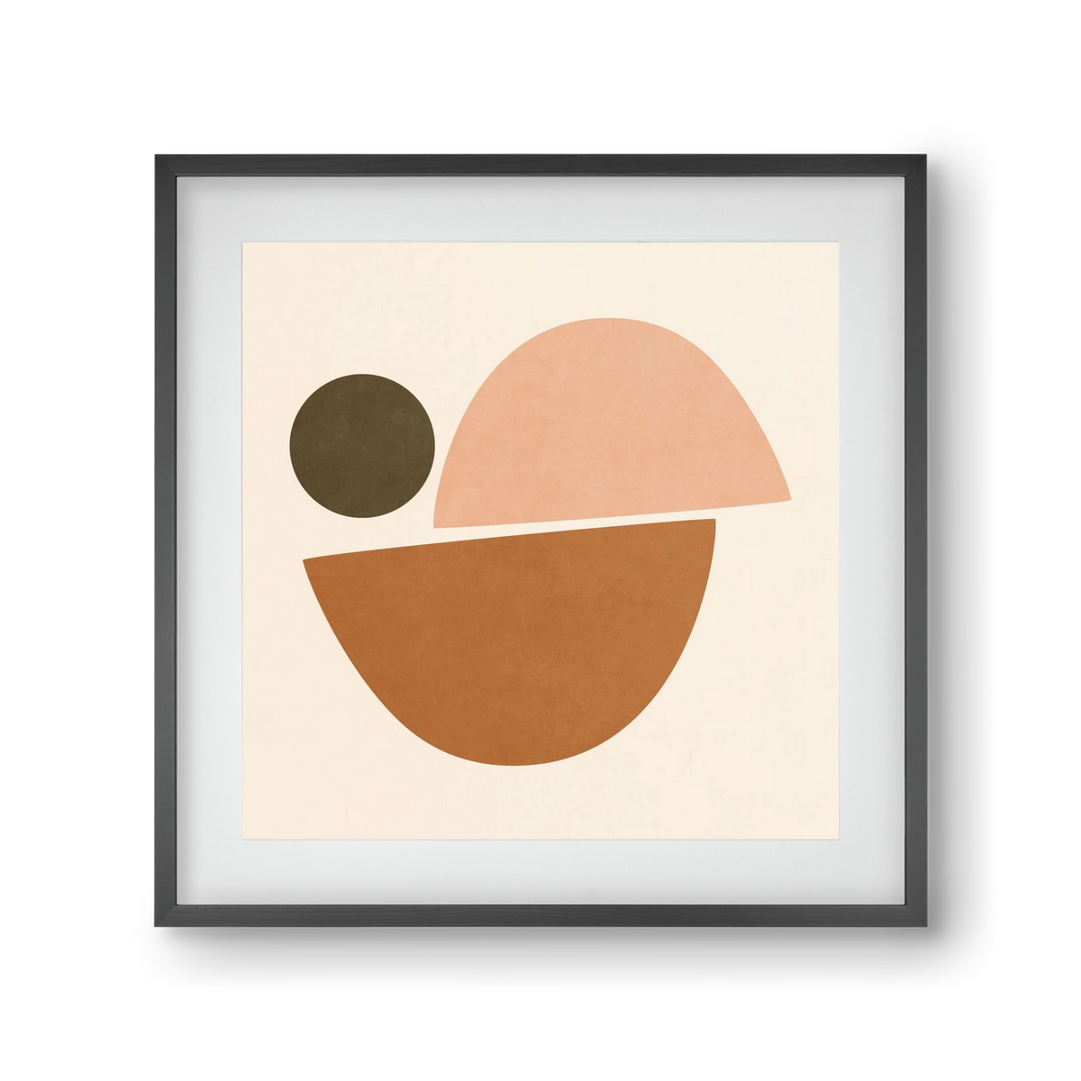 ABSTRACT ART - GEOMETRIC SHAPES 06, 30x30 cm (20x20 cm), Fekete keret, paszpartuval