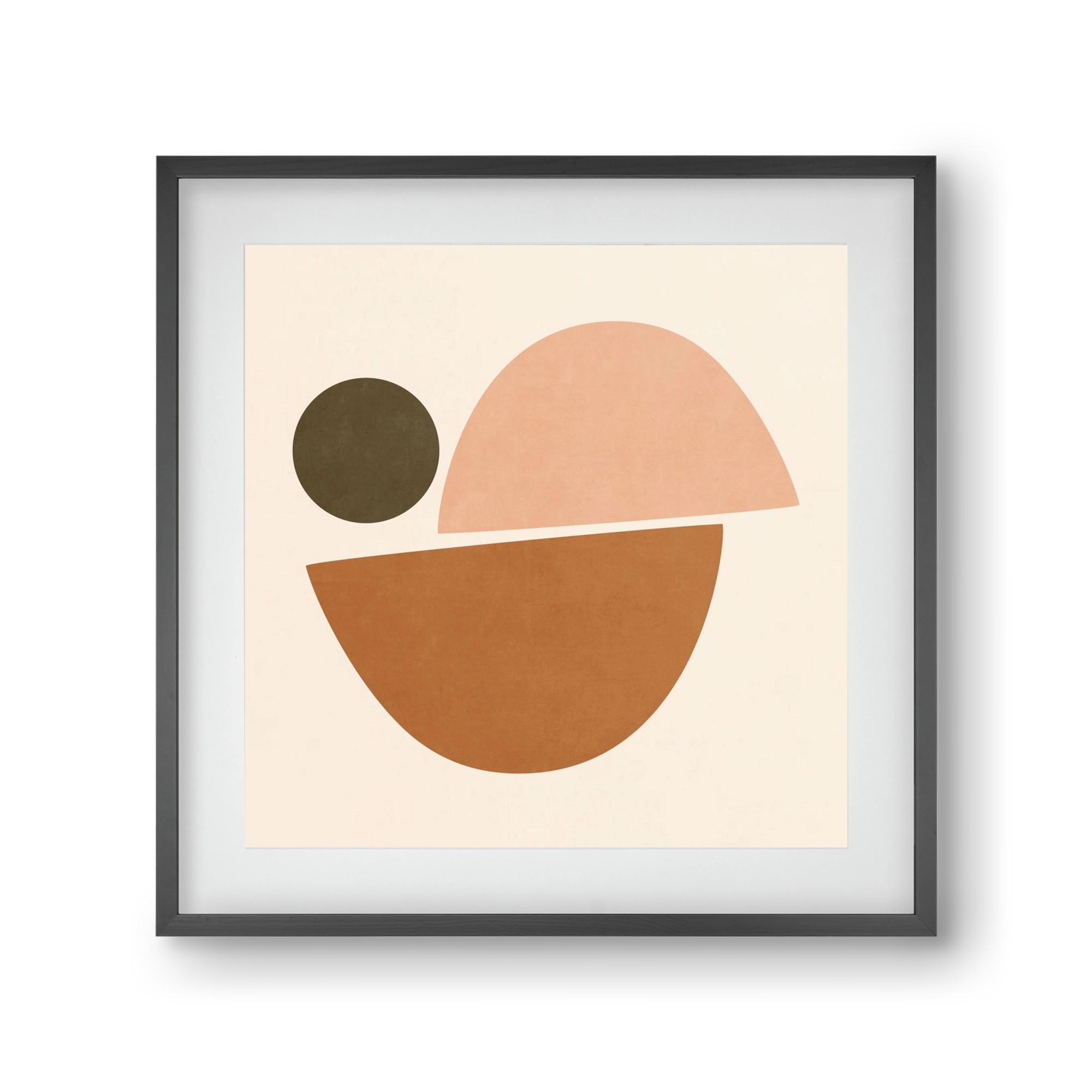 ABSTRACT ART - GEOMETRIC SHAPES 06, 30x30 cm (20x20 cm), Fekete keret, paszpartuval