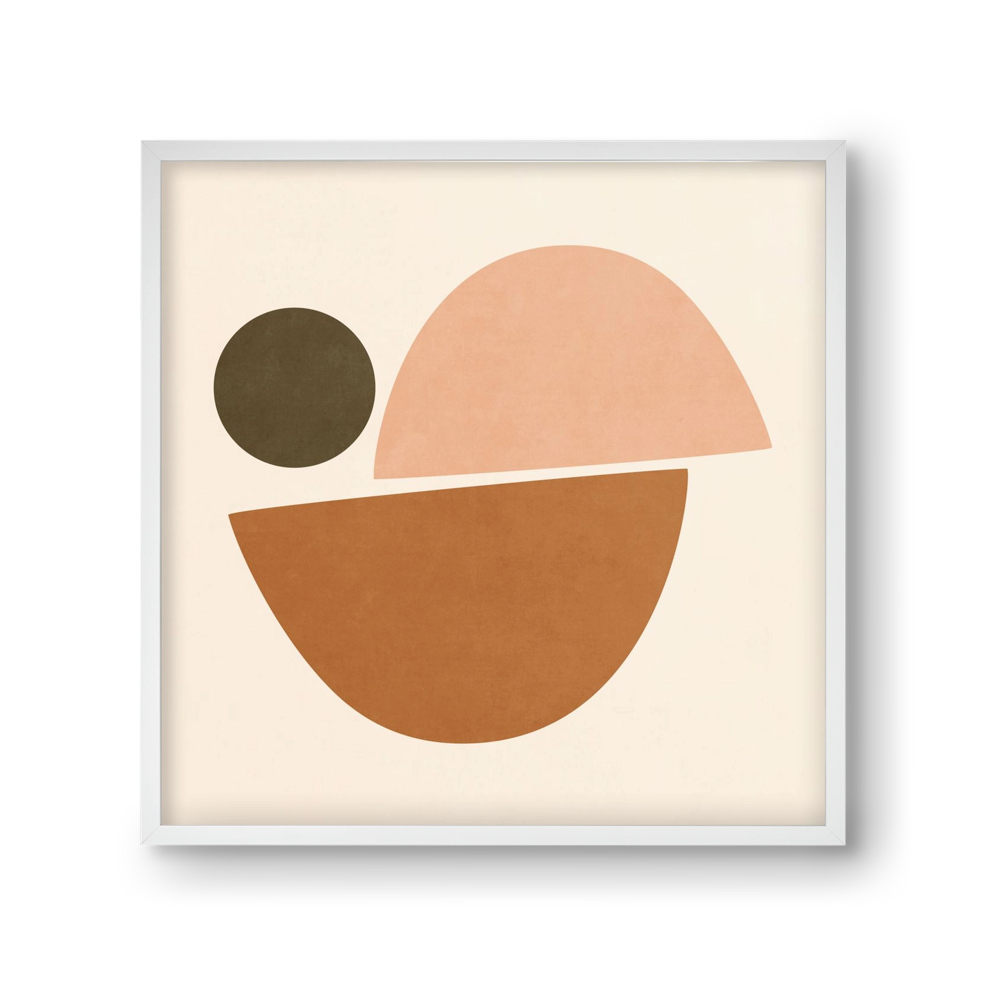 ABSTRACT ART - GEOMETRIC SHAPES 06, 30x30 cm (30x30 cm), Fehér keret