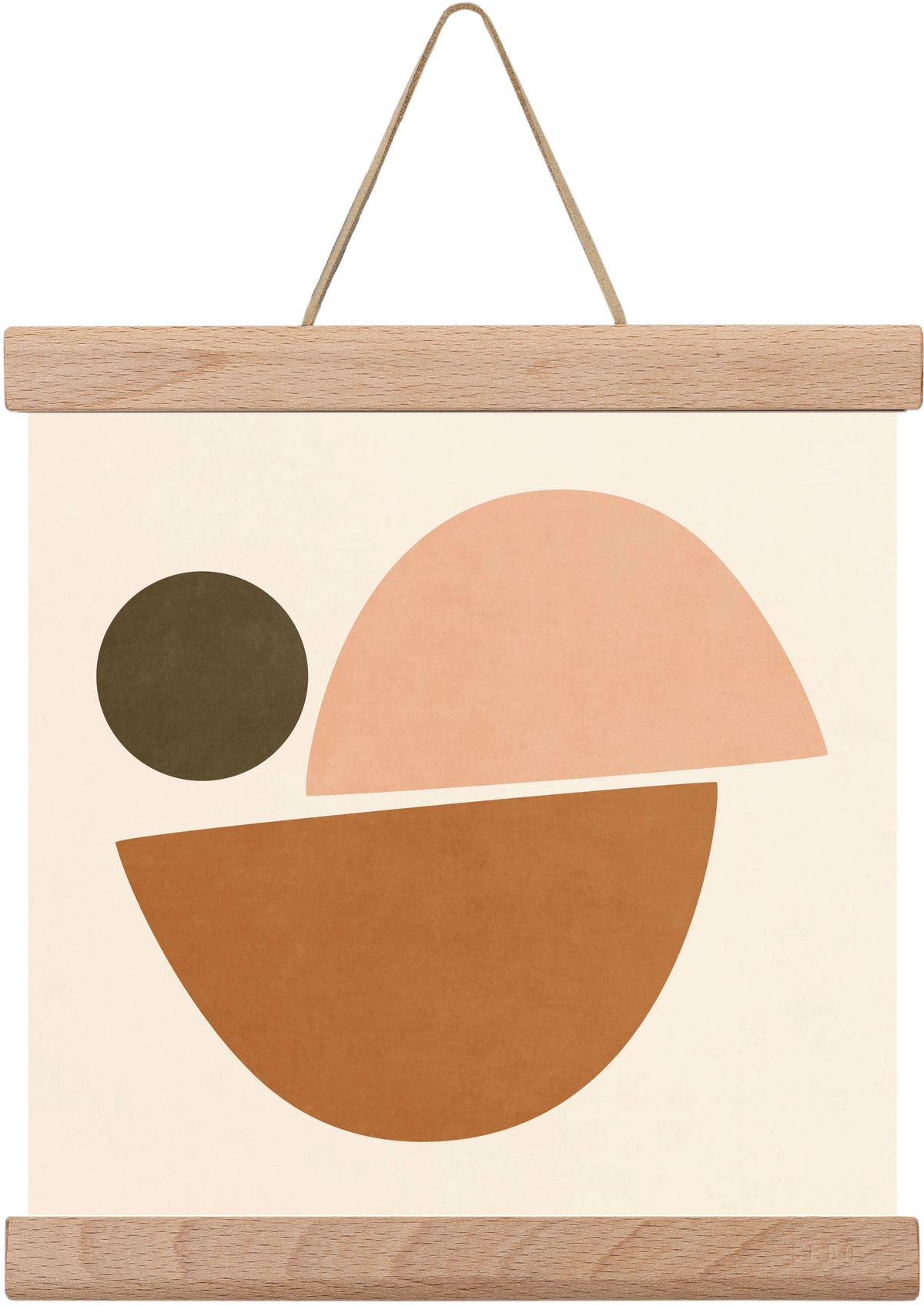 ABSTRACT ART - GEOMETRIC SHAPES 06, 20x20 cm (20x20 cm), Tölgy akasztó