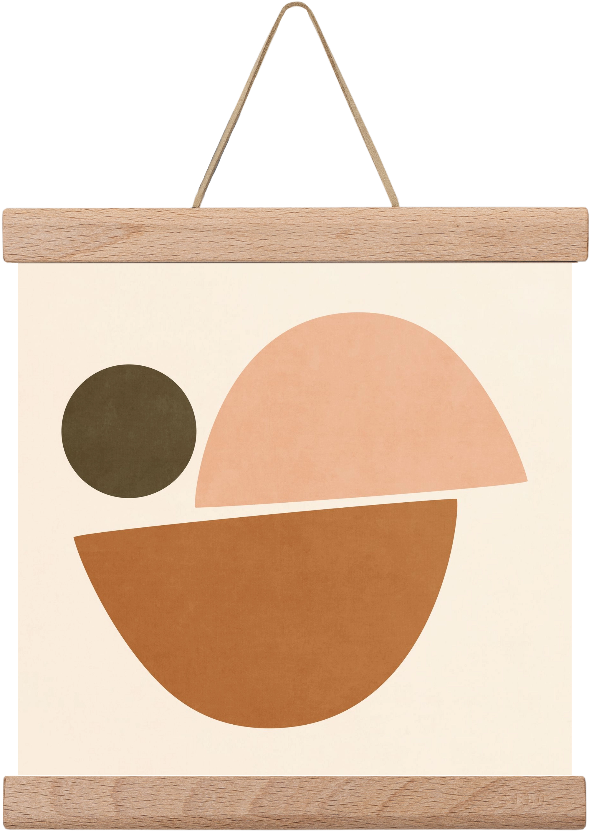 ABSTRACT ART - GEOMETRIC SHAPES 06, 20x20 cm (20x20 cm), Tölgy akasztó