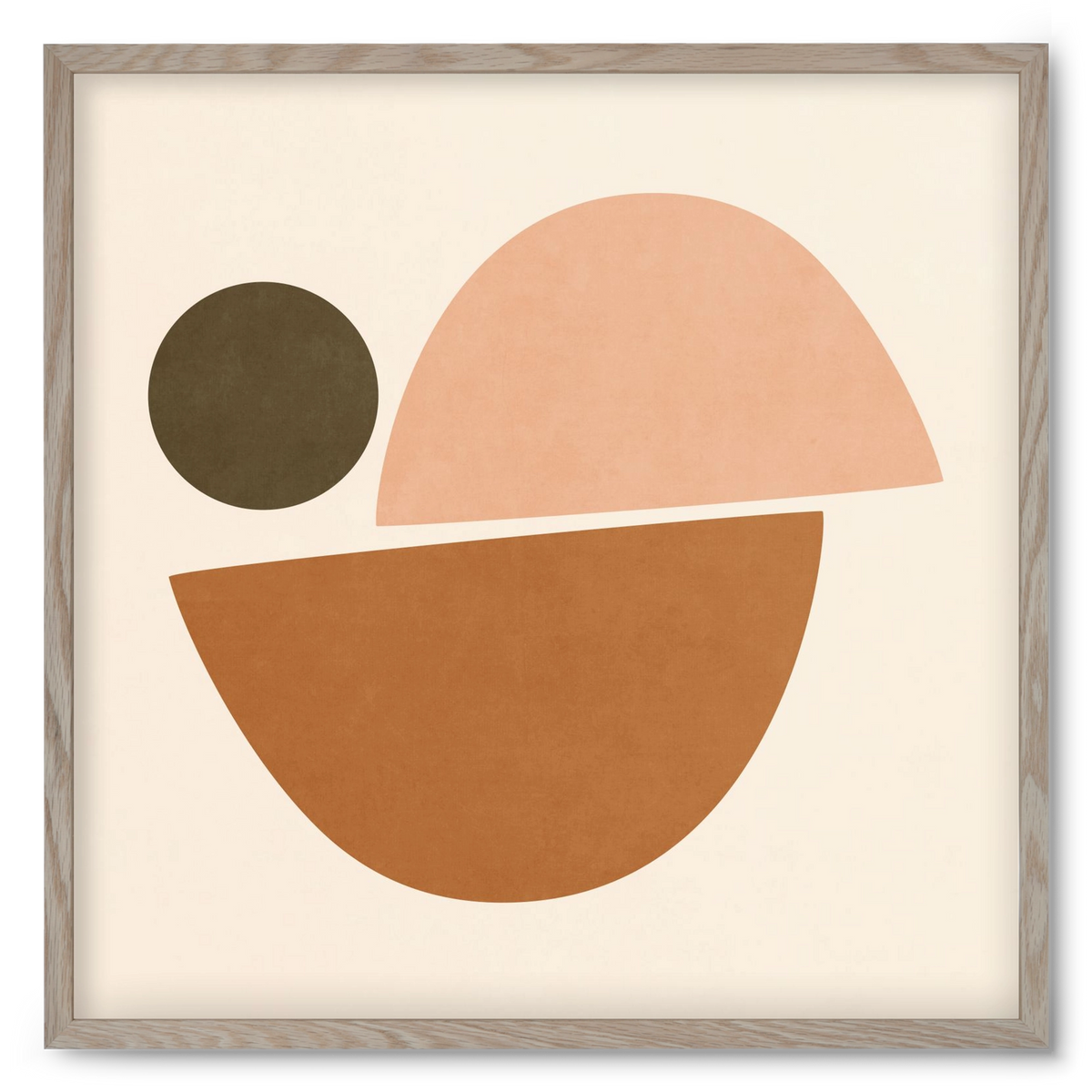 ABSTRACT ART - GEOMETRIC SHAPES 06, 50x50 cm (50x50 cm), Tölgy keret