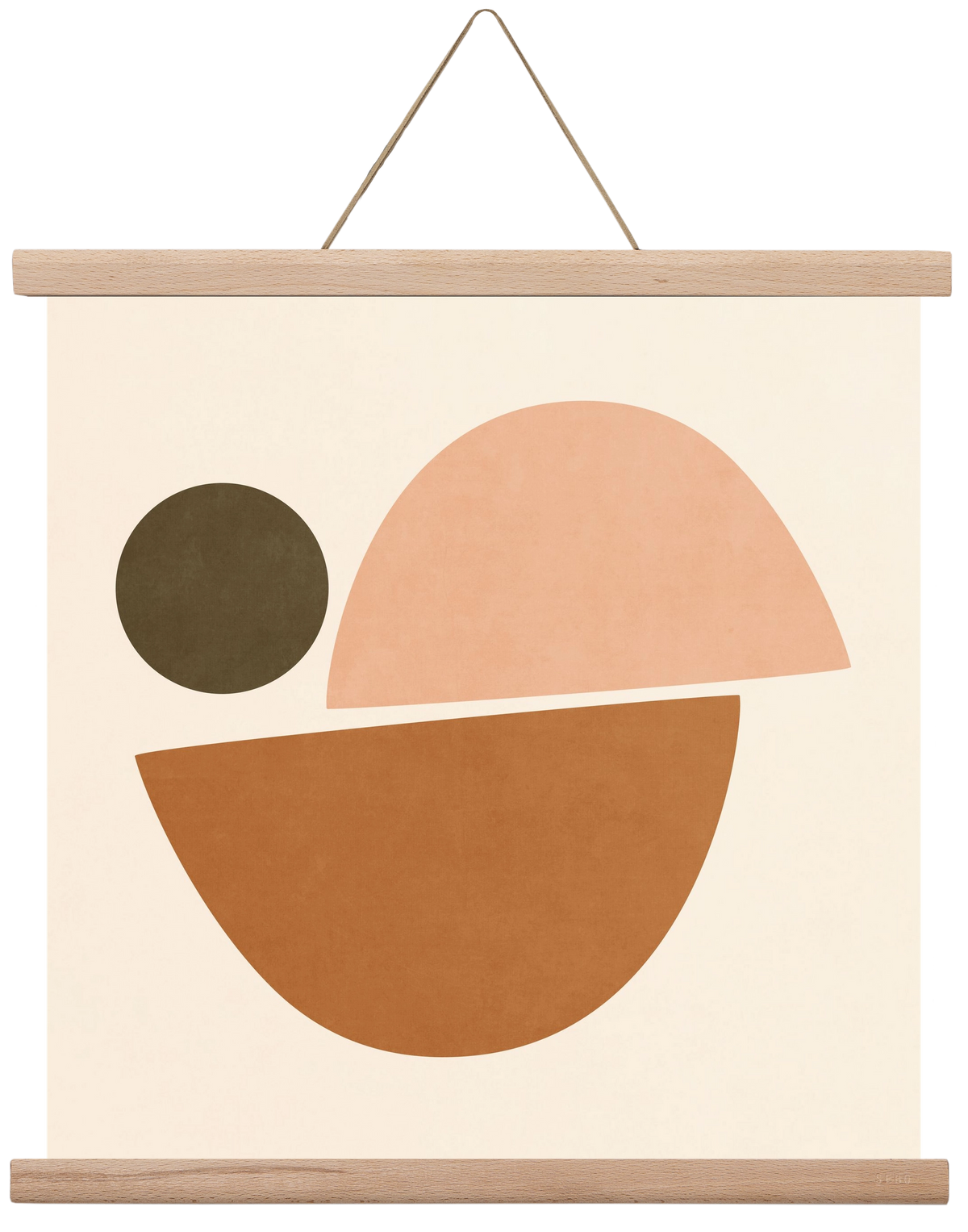 ABSTRACT ART - GEOMETRIC SHAPES 06, 40x40 cm (40x40 cm), Tölgy akasztó