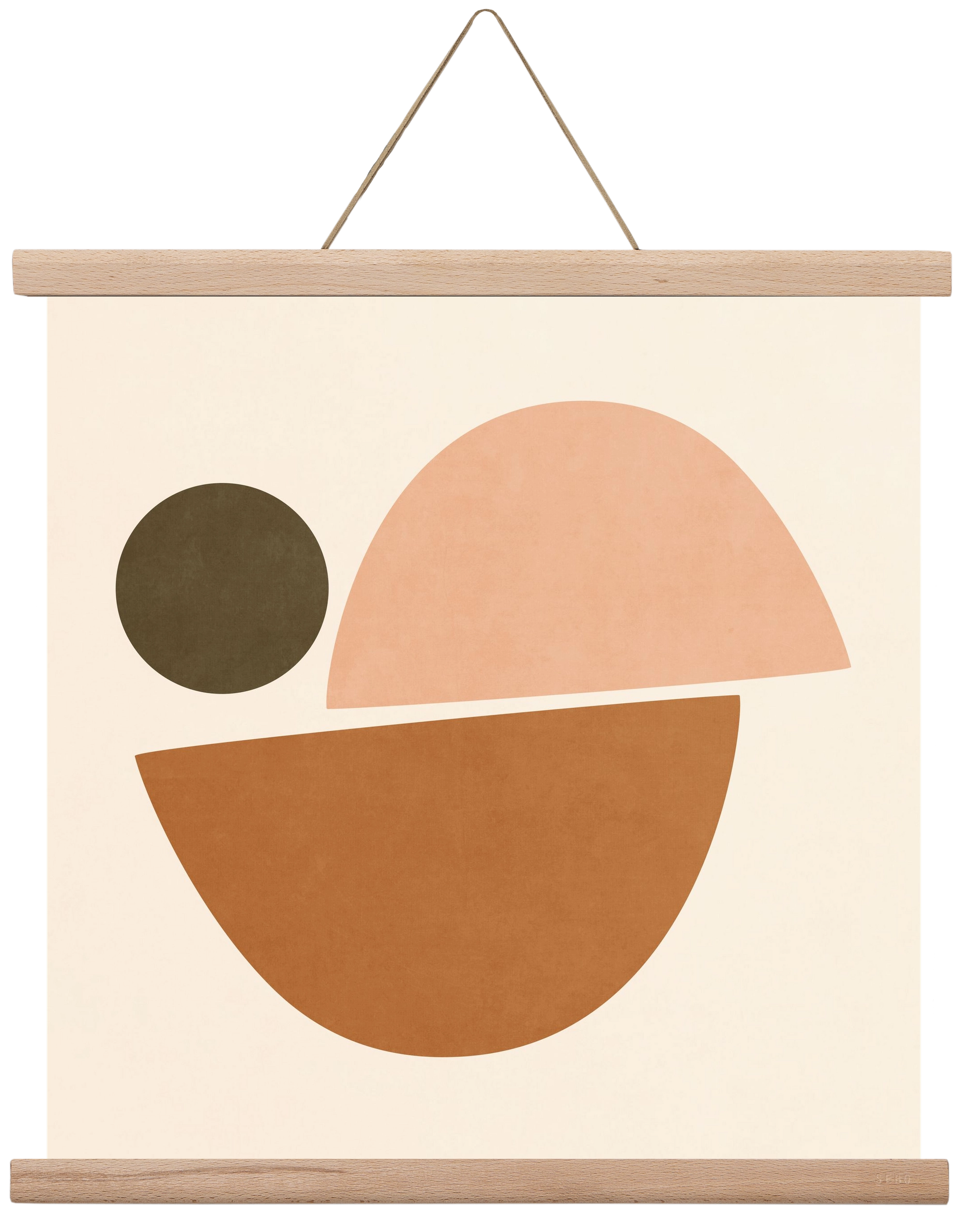 ABSTRACT ART - GEOMETRIC SHAPES 06, 40x40 cm (40x40 cm), Tölgy akasztó