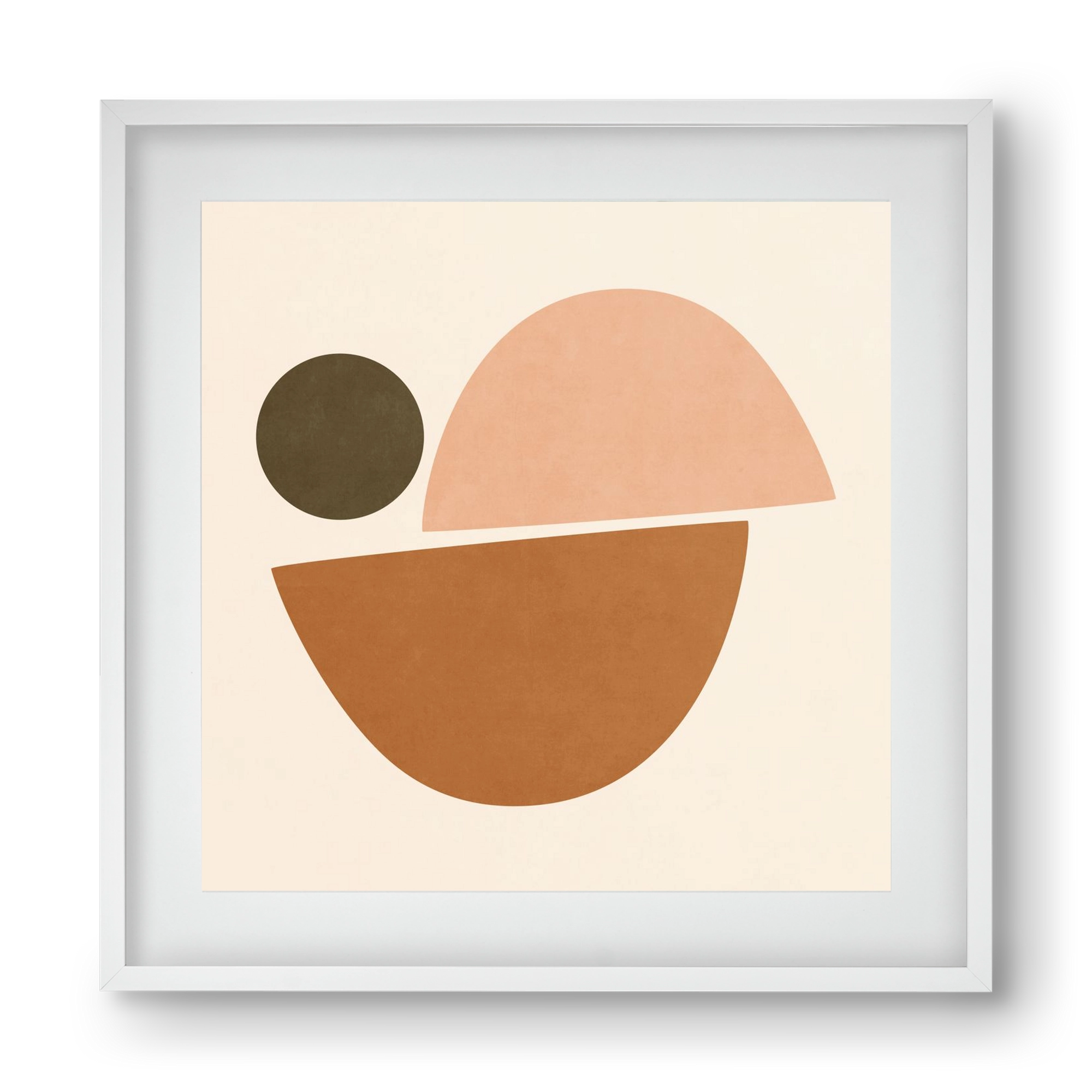 ABSTRACT ART - GEOMETRIC SHAPES 06, 40x40 cm (30x30 cm), Fehér keret, paszpartuval
