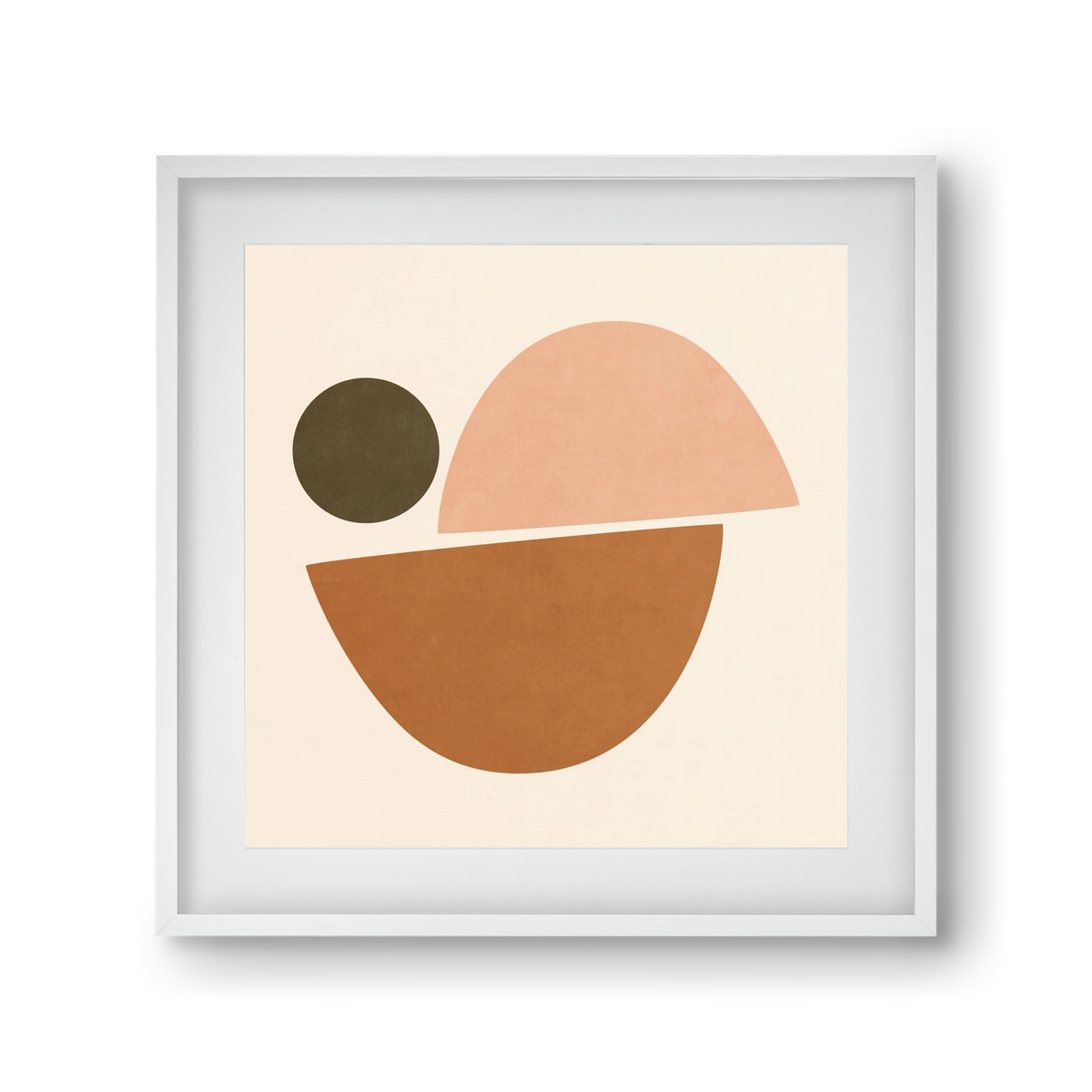 ABSTRACT ART - GEOMETRIC SHAPES 06, 30x30 cm (20x20 cm), Fehér keret, paszpartuval