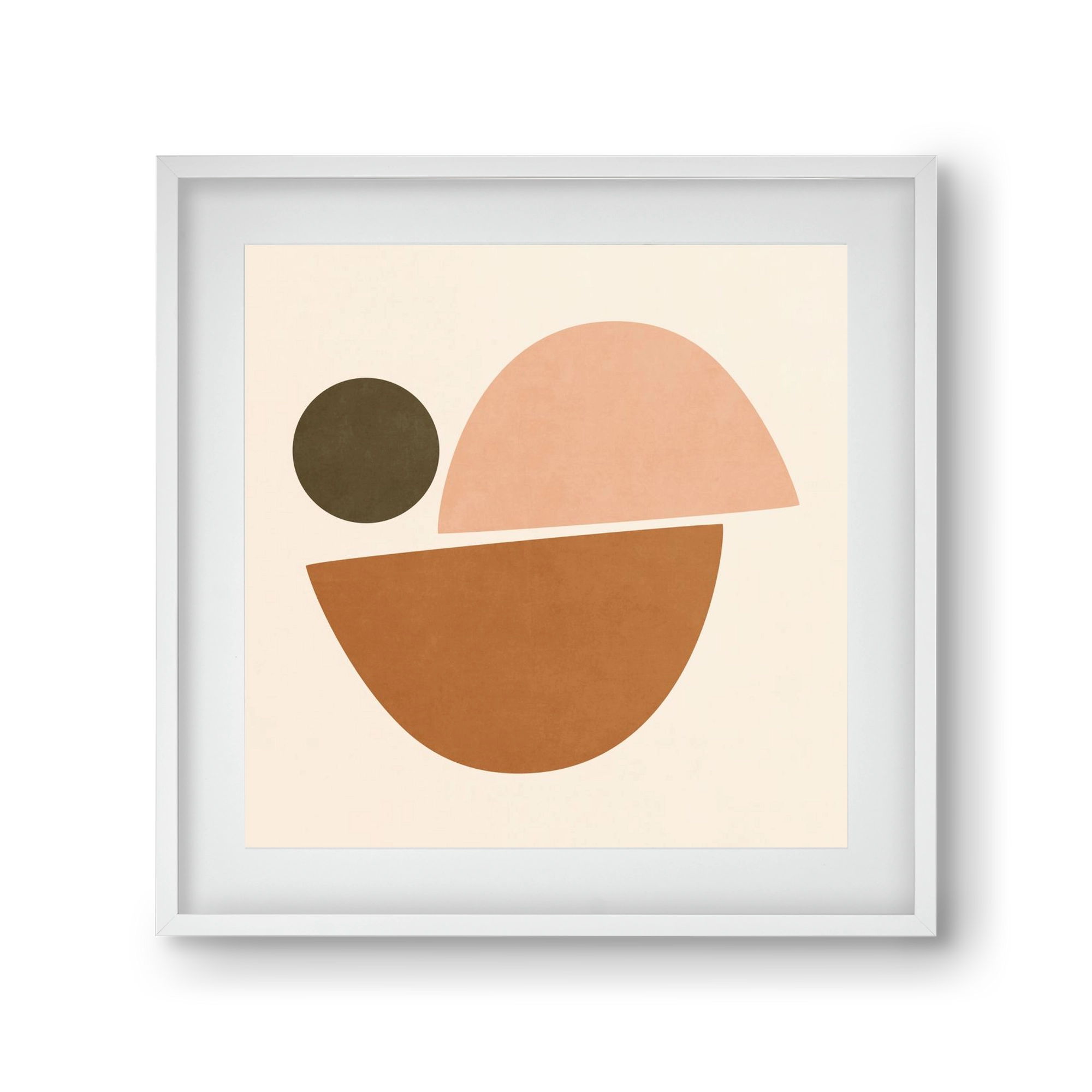 ABSTRACT ART - GEOMETRIC SHAPES 06, 30x30 cm (20x20 cm), Fehér keret, paszpartuval