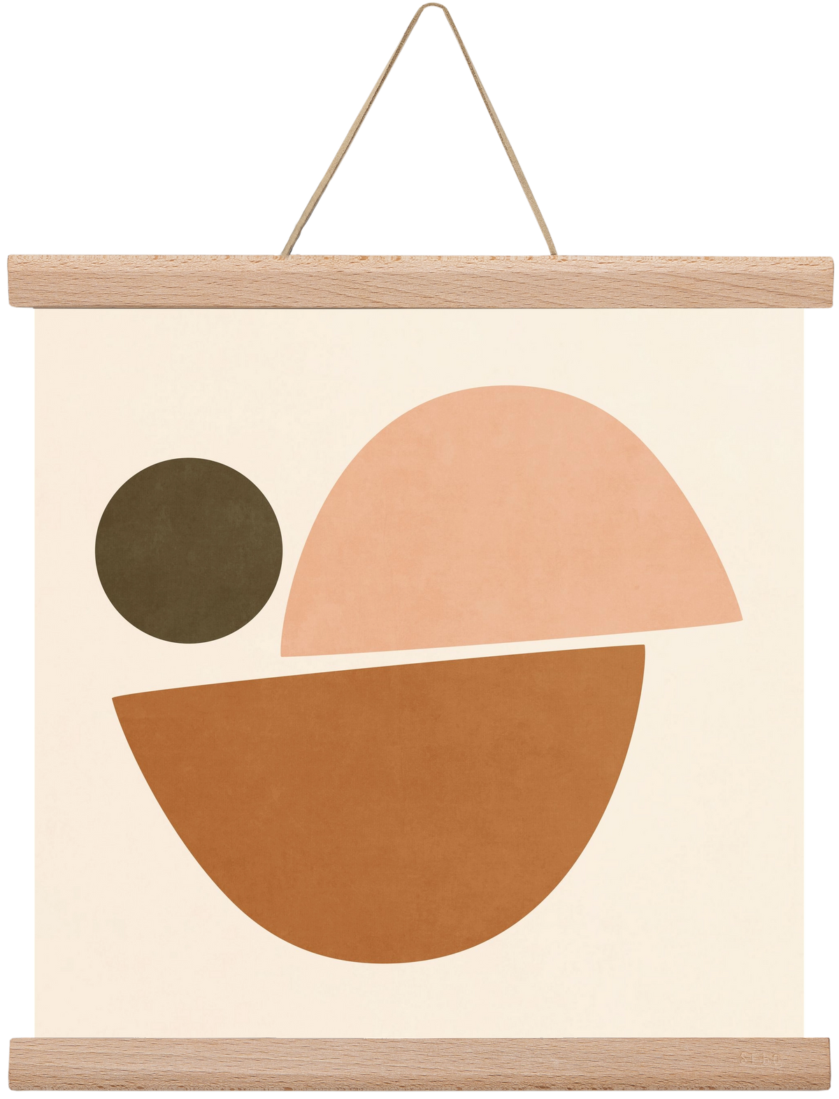 ABSTRACT ART - GEOMETRIC SHAPES 06, 30x30 cm (30x30 cm), Tölgy akasztó