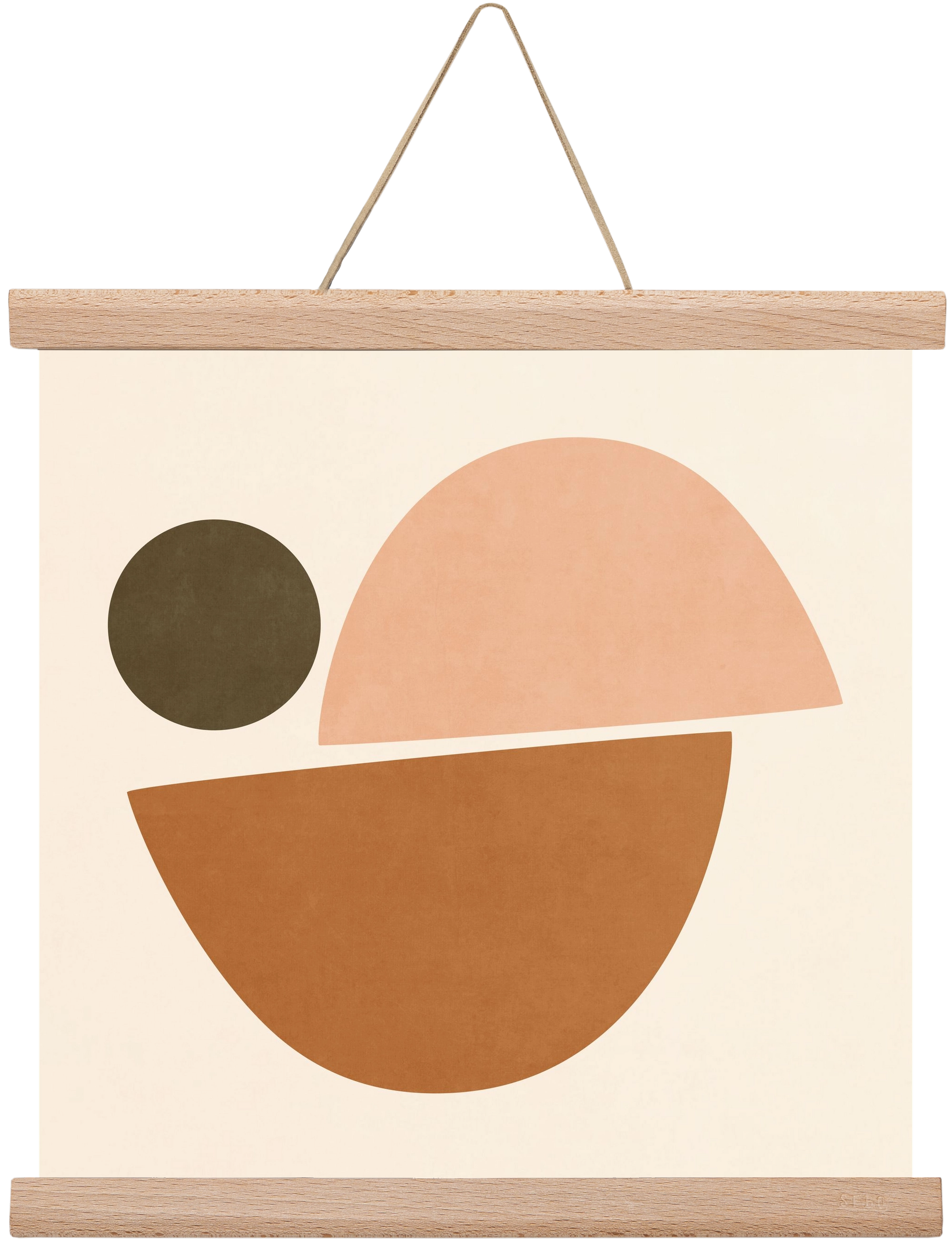 ABSTRACT ART - GEOMETRIC SHAPES 06, 30x30 cm (30x30 cm), Tölgy akasztó