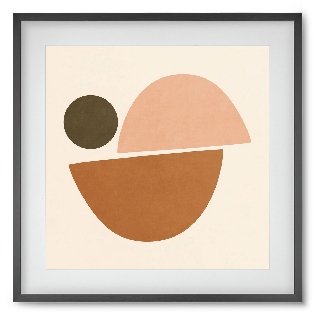 ABSTRACT ART - GEOMETRIC SHAPES 06, 50x50 cm (40x40 cm), Fekete keret, paszpartuval