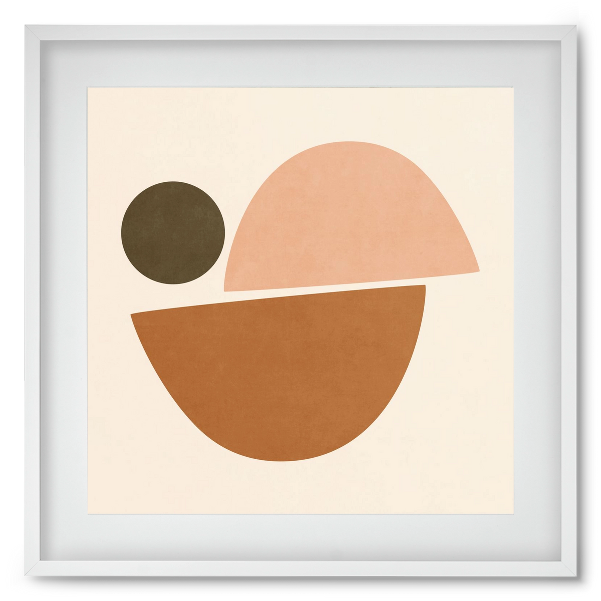 ABSTRACT ART - GEOMETRIC SHAPES 06, 50x50 cm (40x40 cm), Fehér keret, paszpartuval