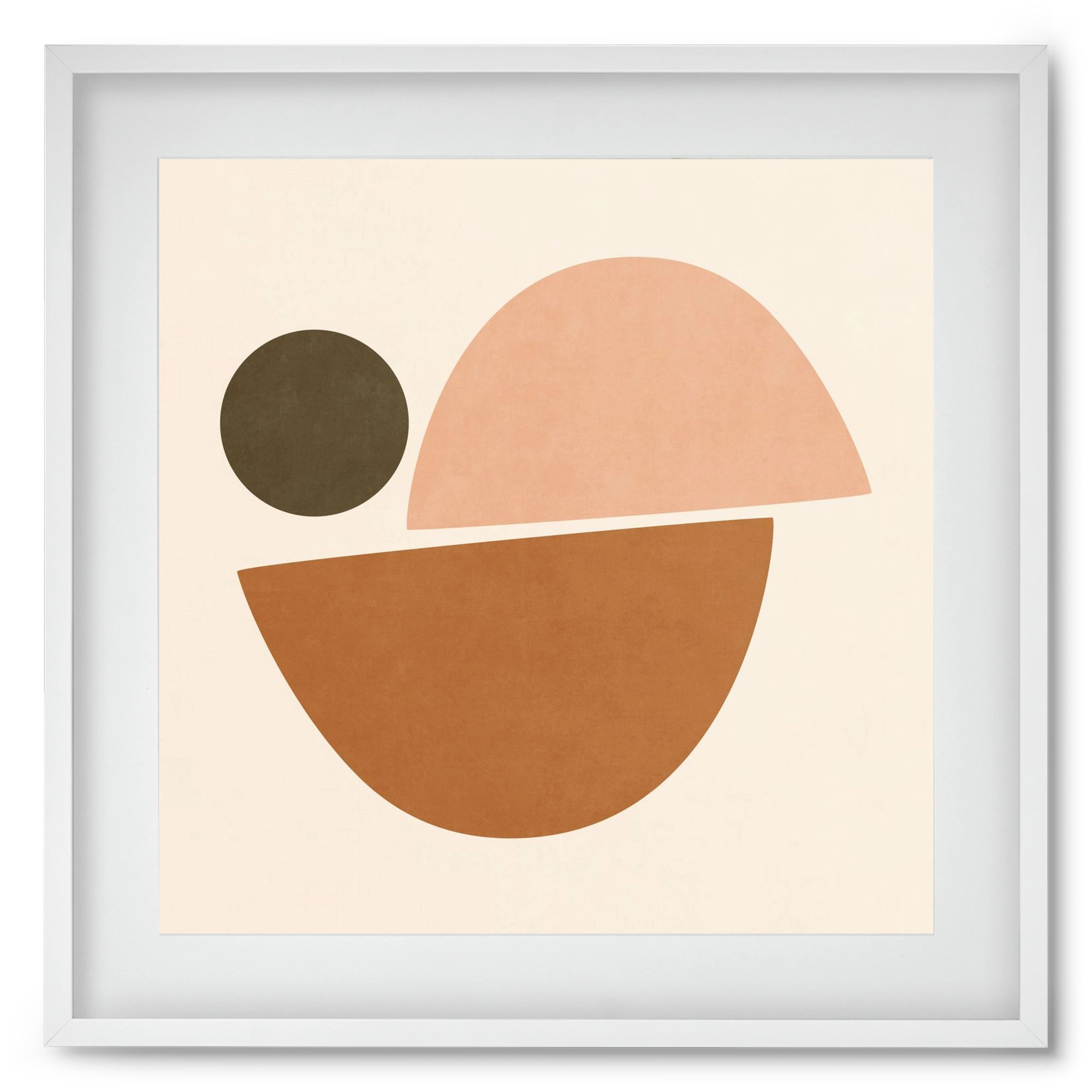 ABSTRACT ART - GEOMETRIC SHAPES 06, 50x50 cm (40x40 cm), Fehér keret, paszpartuval