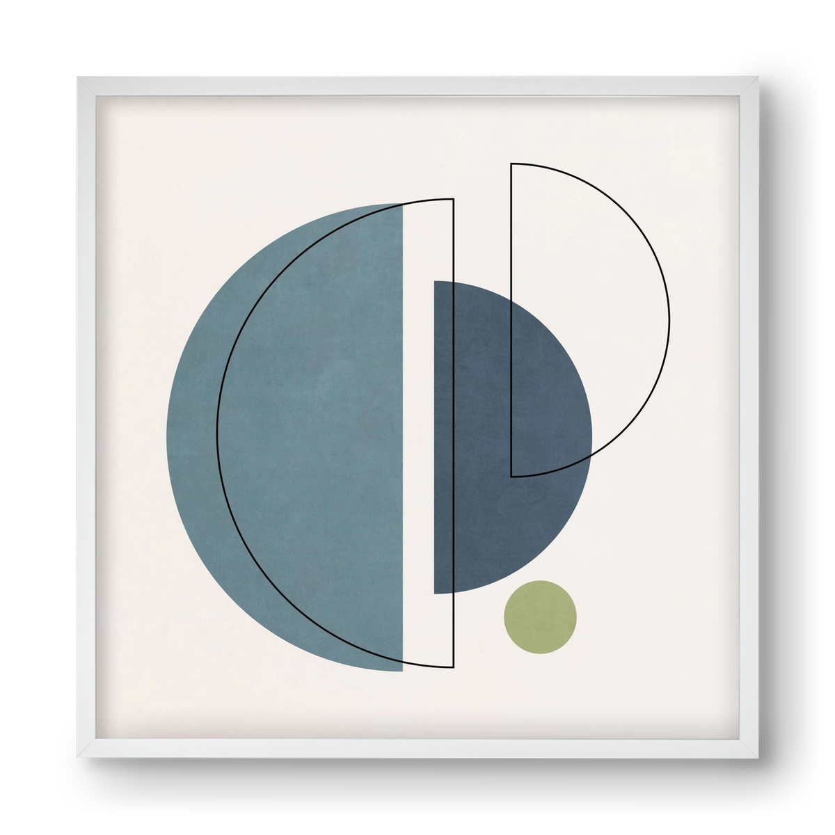 MINIMAL ART - LINES AND SHAPES 03, 40x40 cm (40x40 cm), Fehér keret