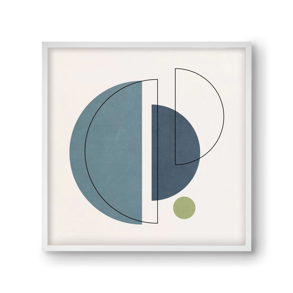 MINIMAL ART - LINES AND SHAPES 03, 30x30 cm (30x30 cm), Fehér keret