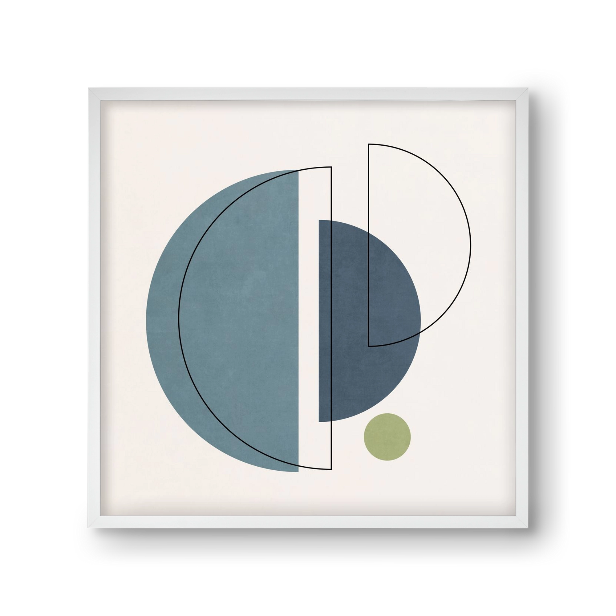 MINIMAL ART - LINES AND SHAPES 03, 30x30 cm (30x30 cm), Fehér keret