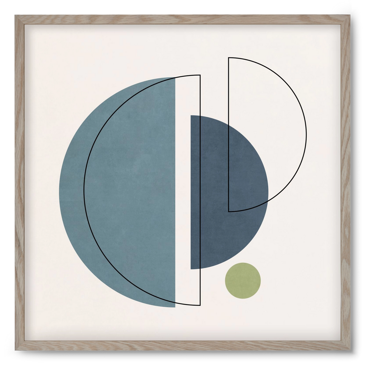 MINIMAL ART - LINES AND SHAPES 03, 50x50 cm (50x50 cm), Tölgy keret